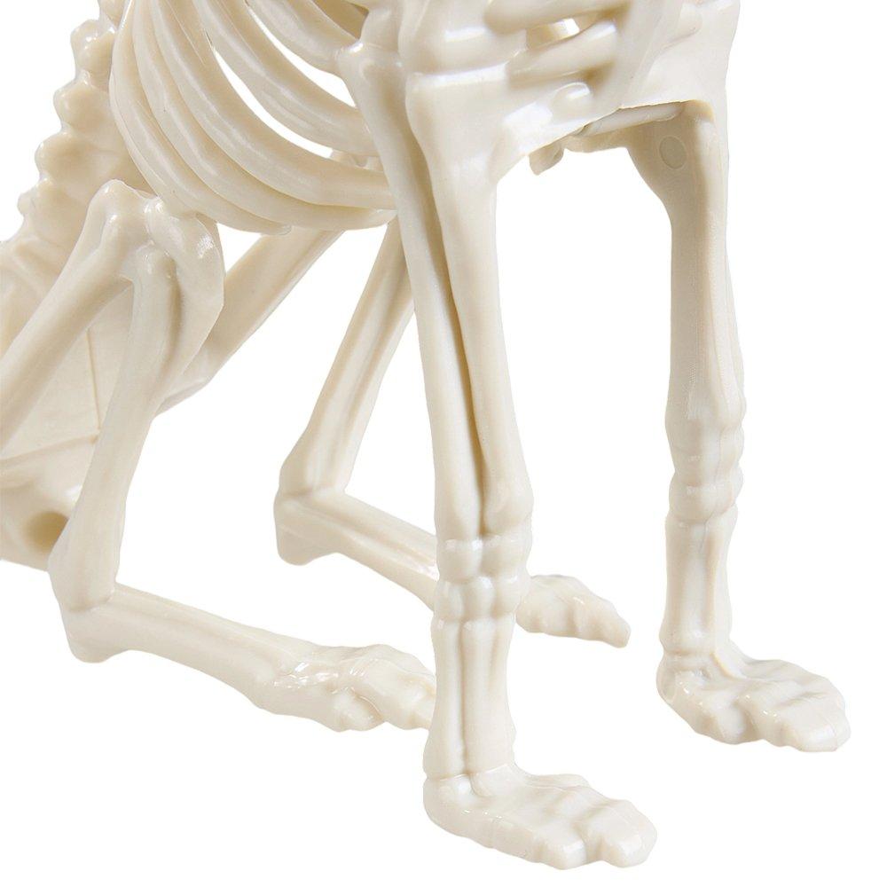 Beige - LIFE IDEAS - Spooky Cat Skeleton Figurine Bone Statue - 9