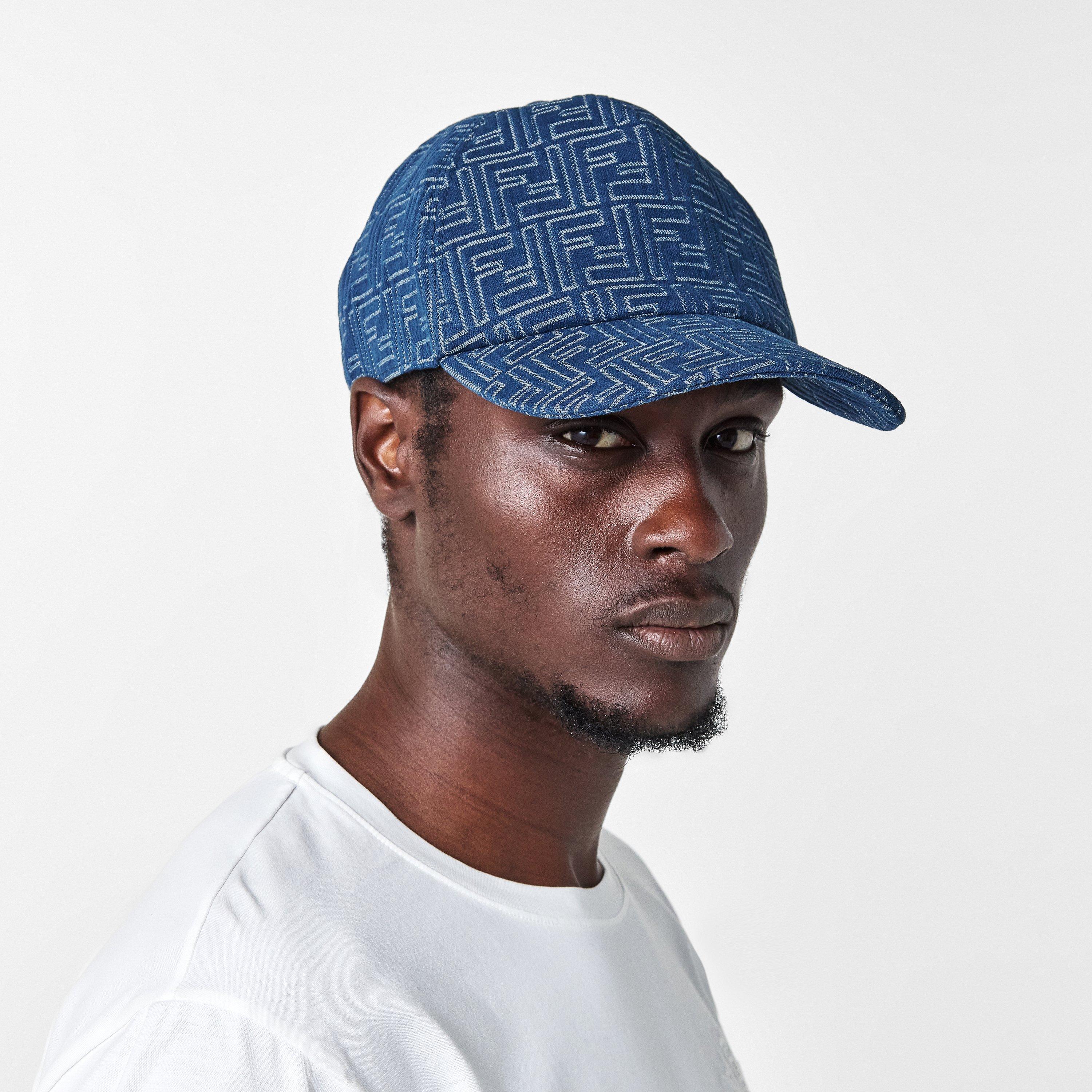 Blue - Fendi - Men's Denim Baseball Cap - 3