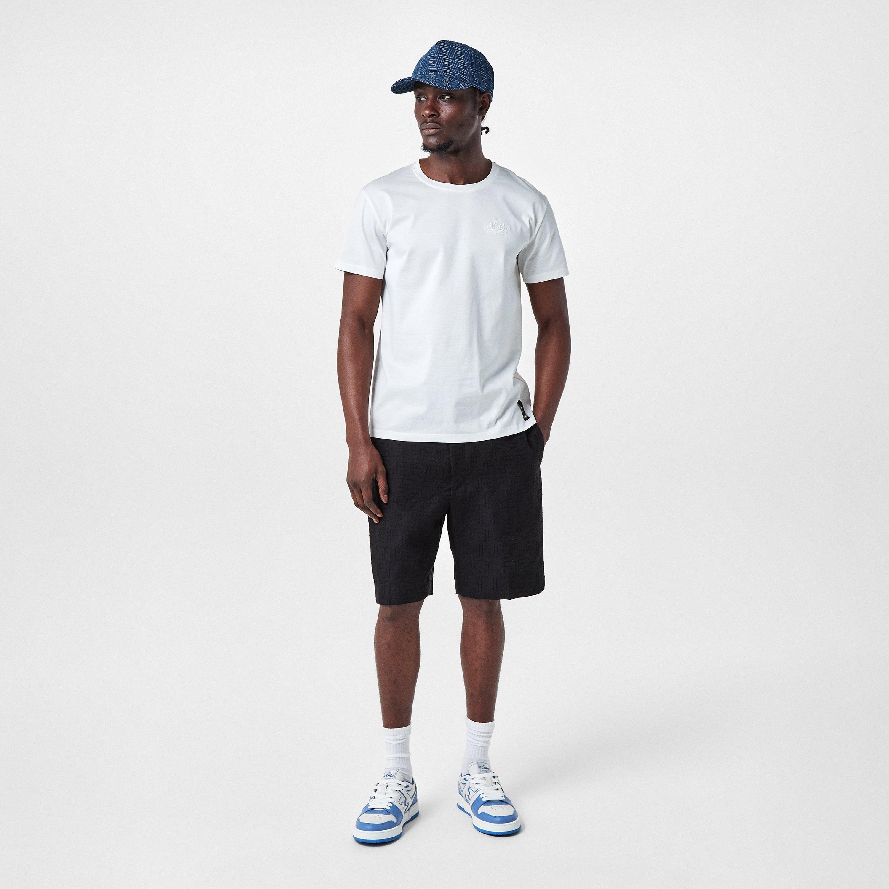 Blue - Fendi - Men's Denim Baseball Cap - 5