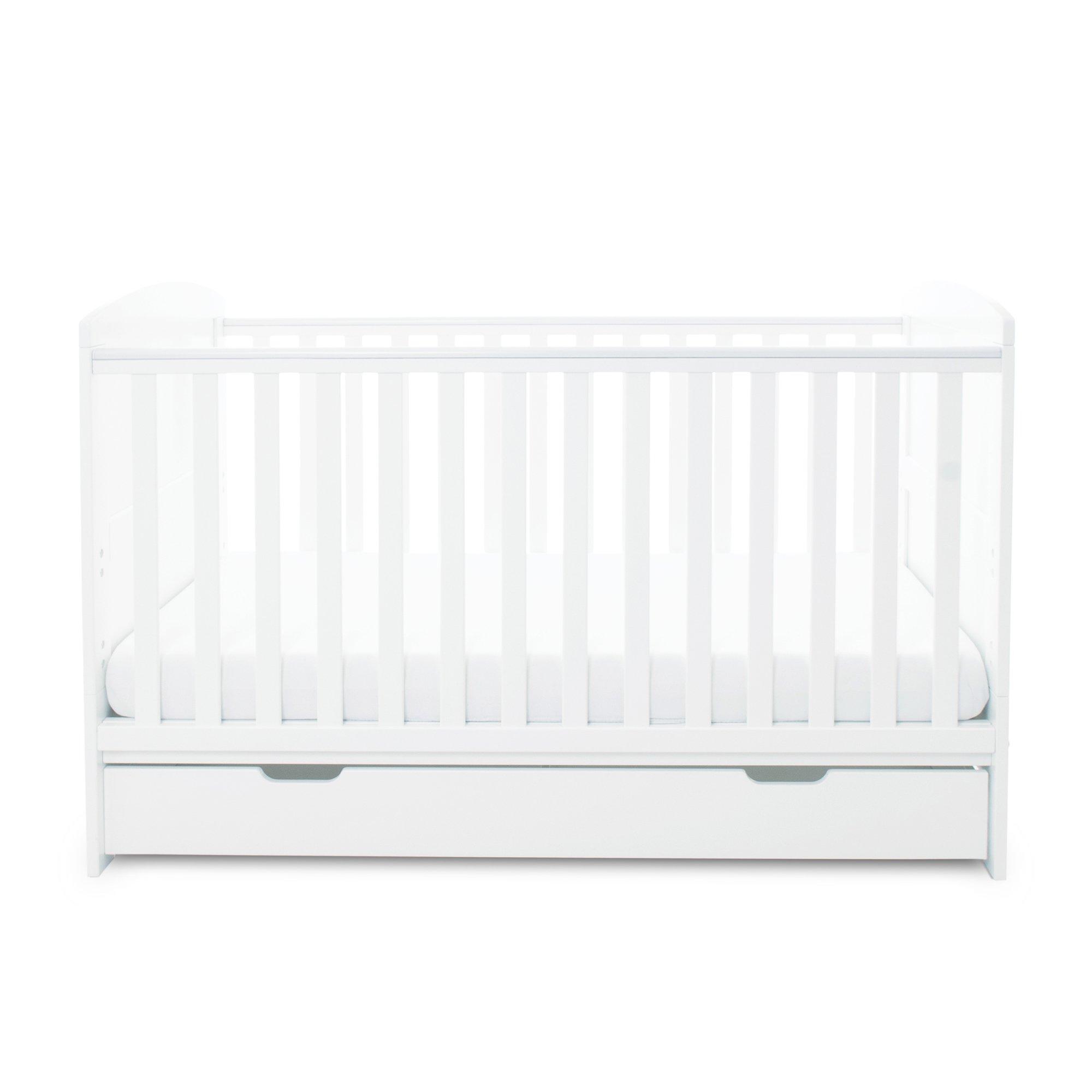 White - Ickle Bubba - Coleby Classic Cot Bed Under Drawer and Mattress - 7