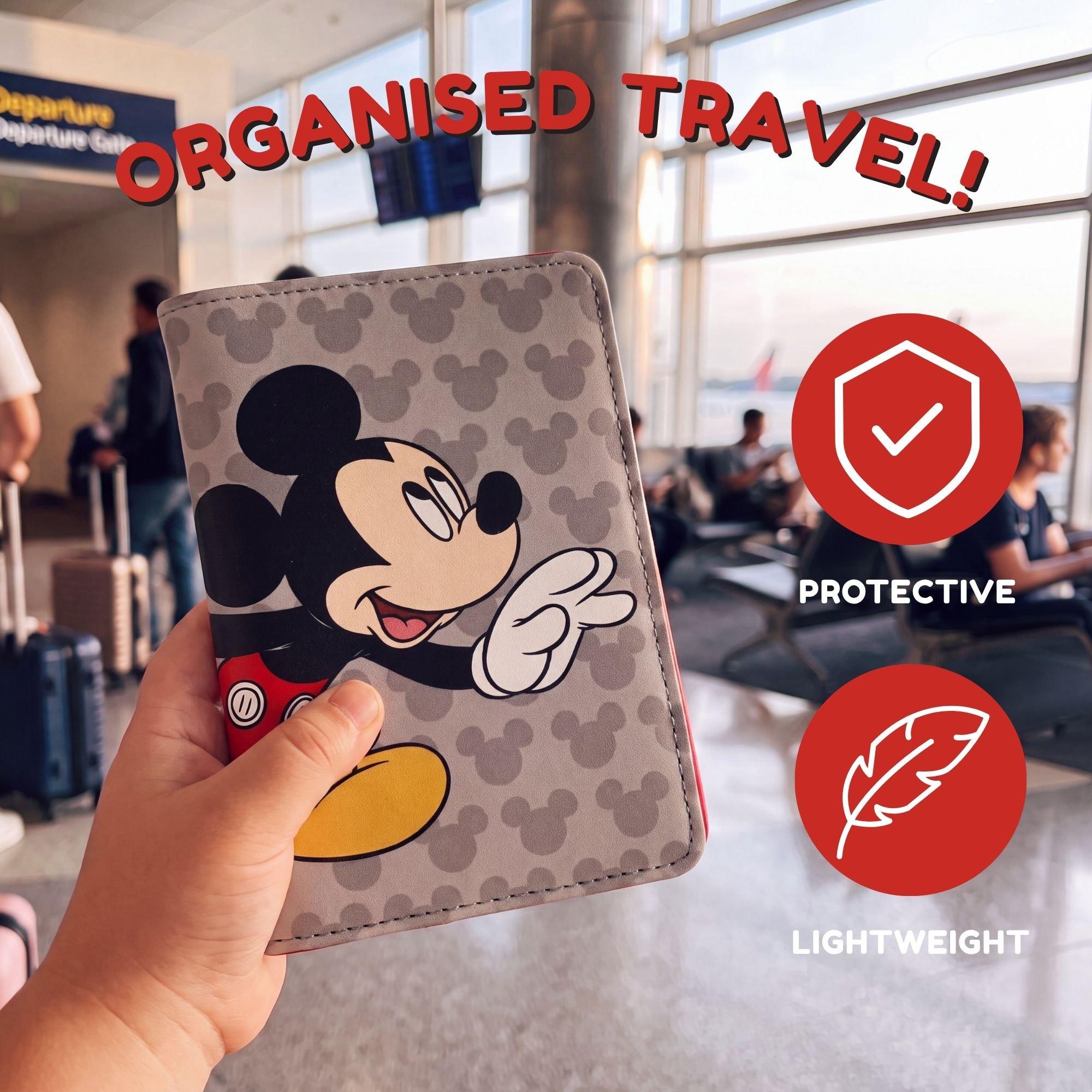 Brown - Mickey Mouse - Mickey & Minnie Passport Holder - 2