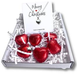 Aye Do Merry Xmas Mini Gift Hamper Silver Heart Necklace