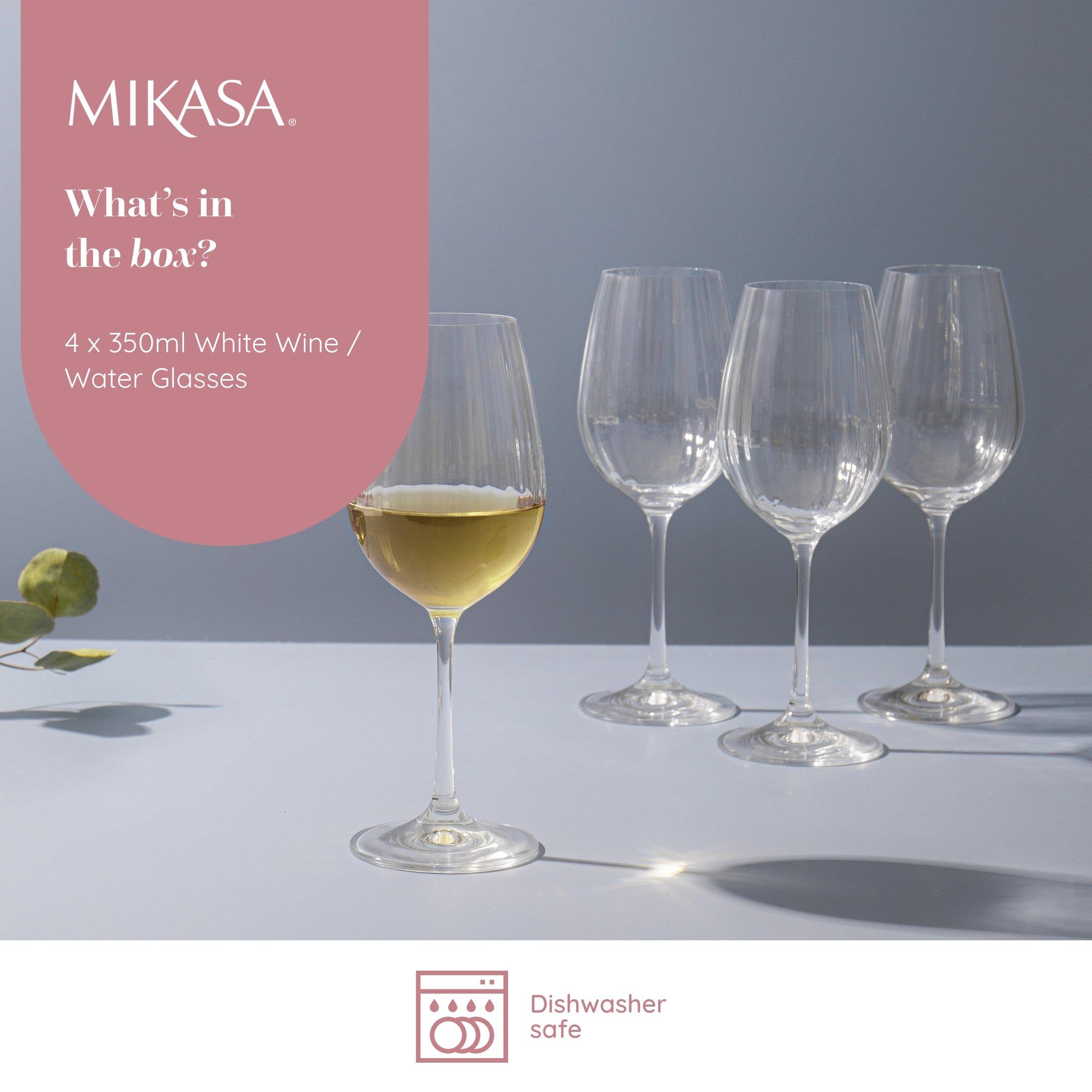 Clear - Mikasa - Mikasa Treviso Crystal White Wine Glasses - 3