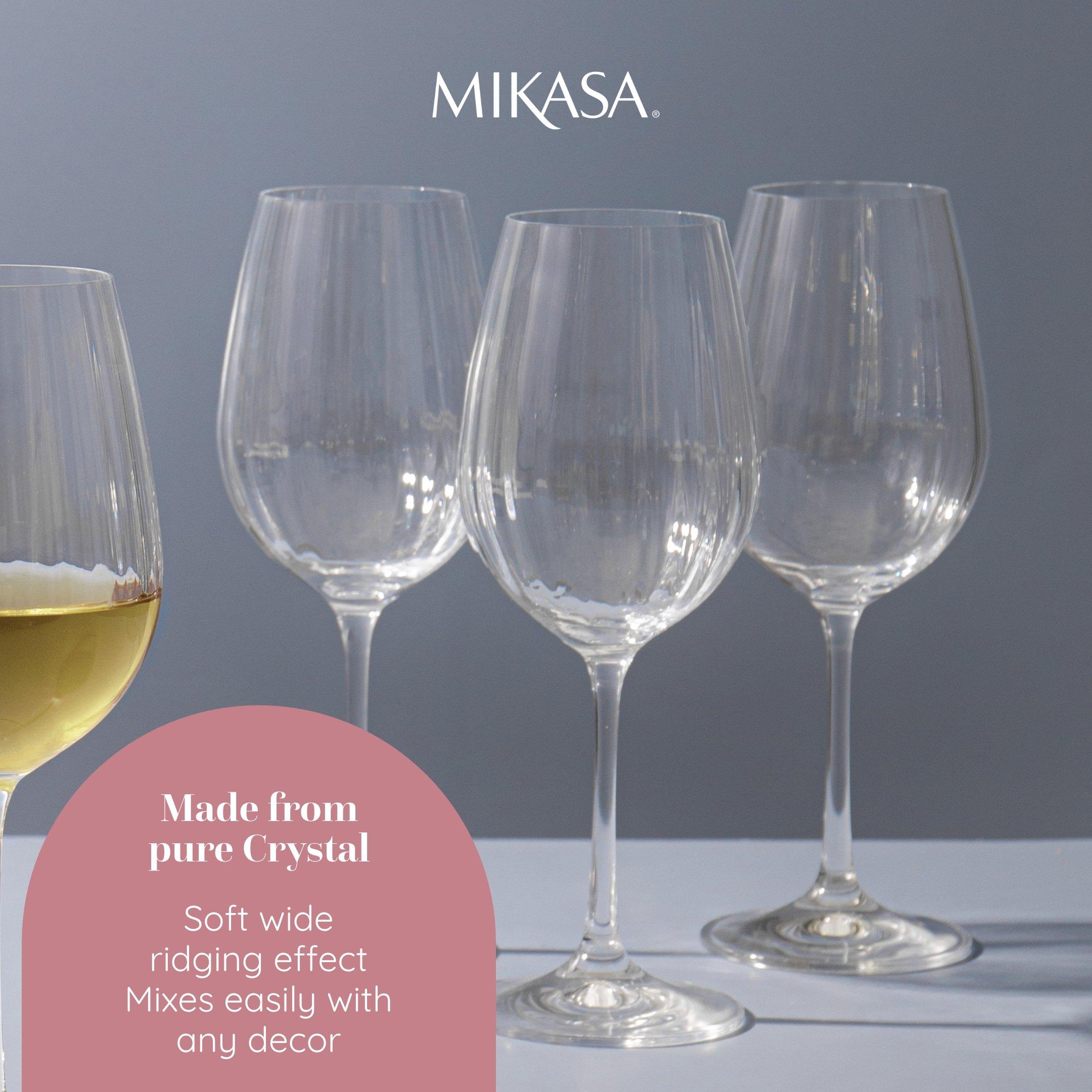 Clear - Mikasa - Mikasa Treviso Crystal White Wine Glasses - 4