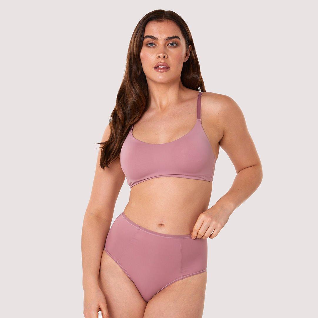 Pink - Playful Promises - Second Skin Rose Recycled Highwaist Brief - 3