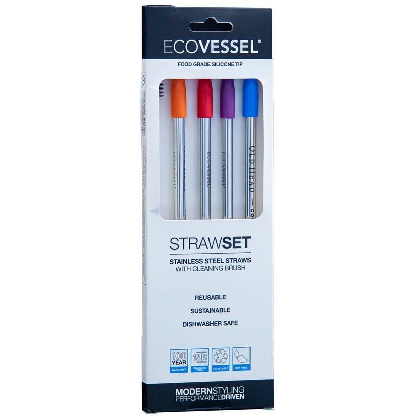 Silver - Ecovessel - Ecovessel Straw Set - 3