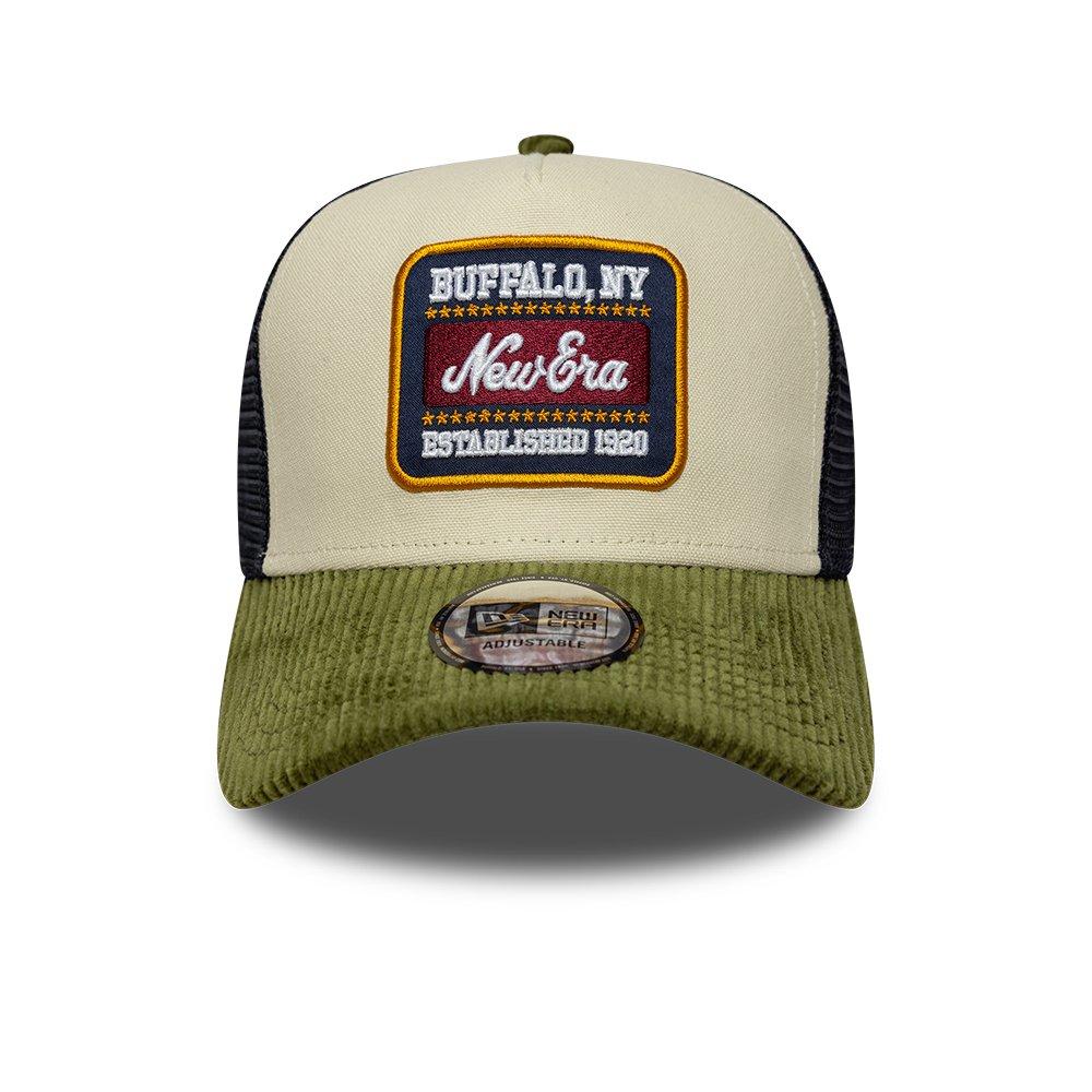NE Cream/Green - New Era - Patch Adjustable Trucker Cap - 2