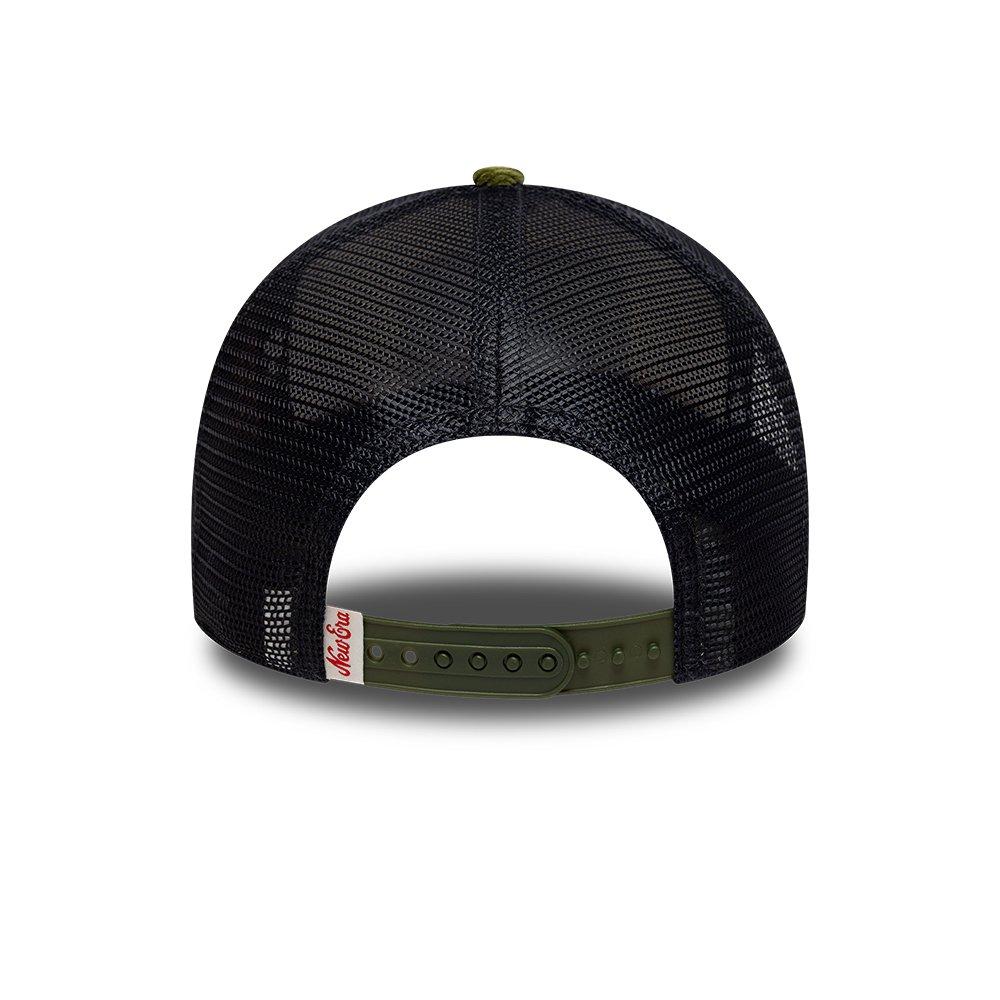 NE Cream/Green - New Era - Patch Adjustable Trucker Cap - 4