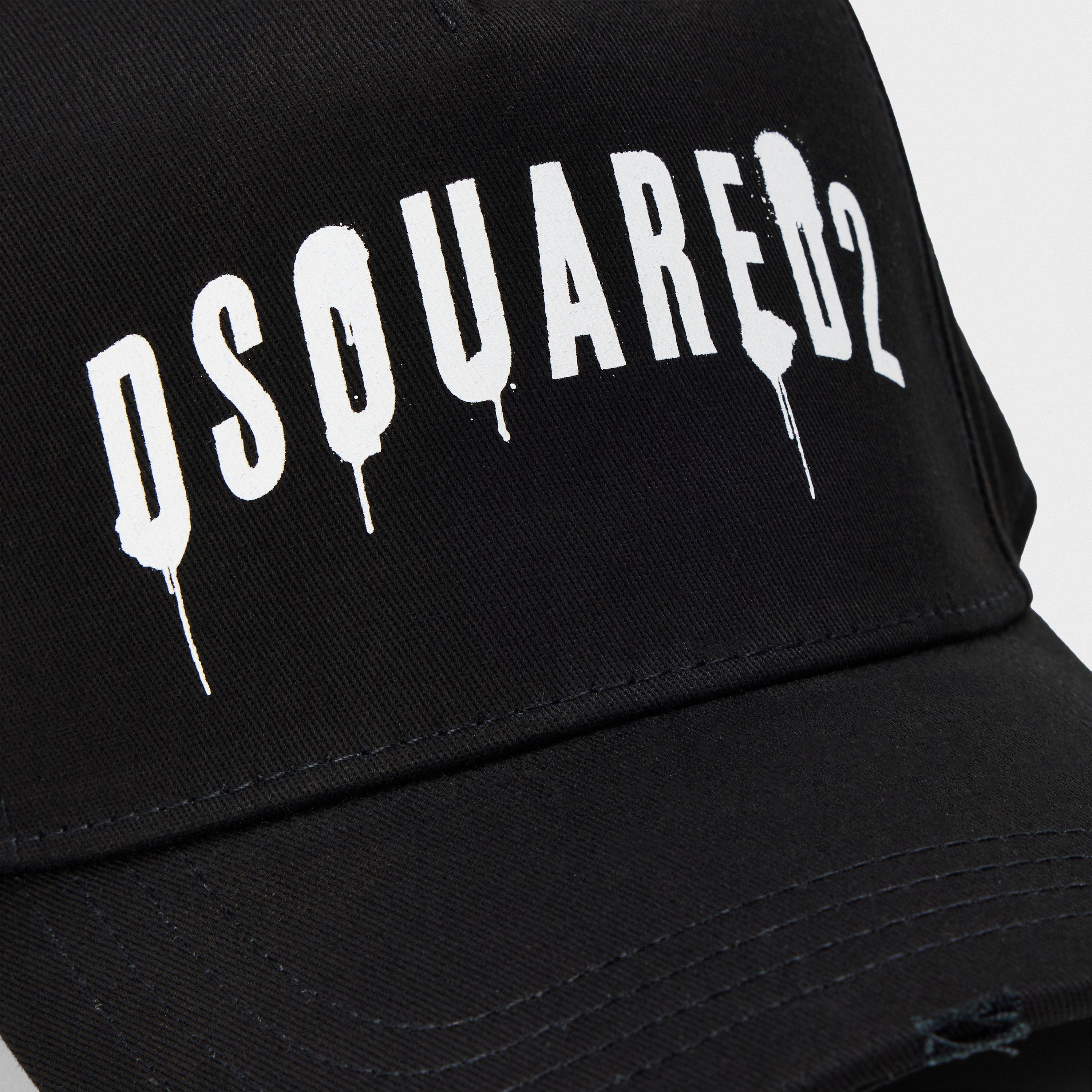 Black White - DSquared2 - Spray Paint Baseball Cap - 4