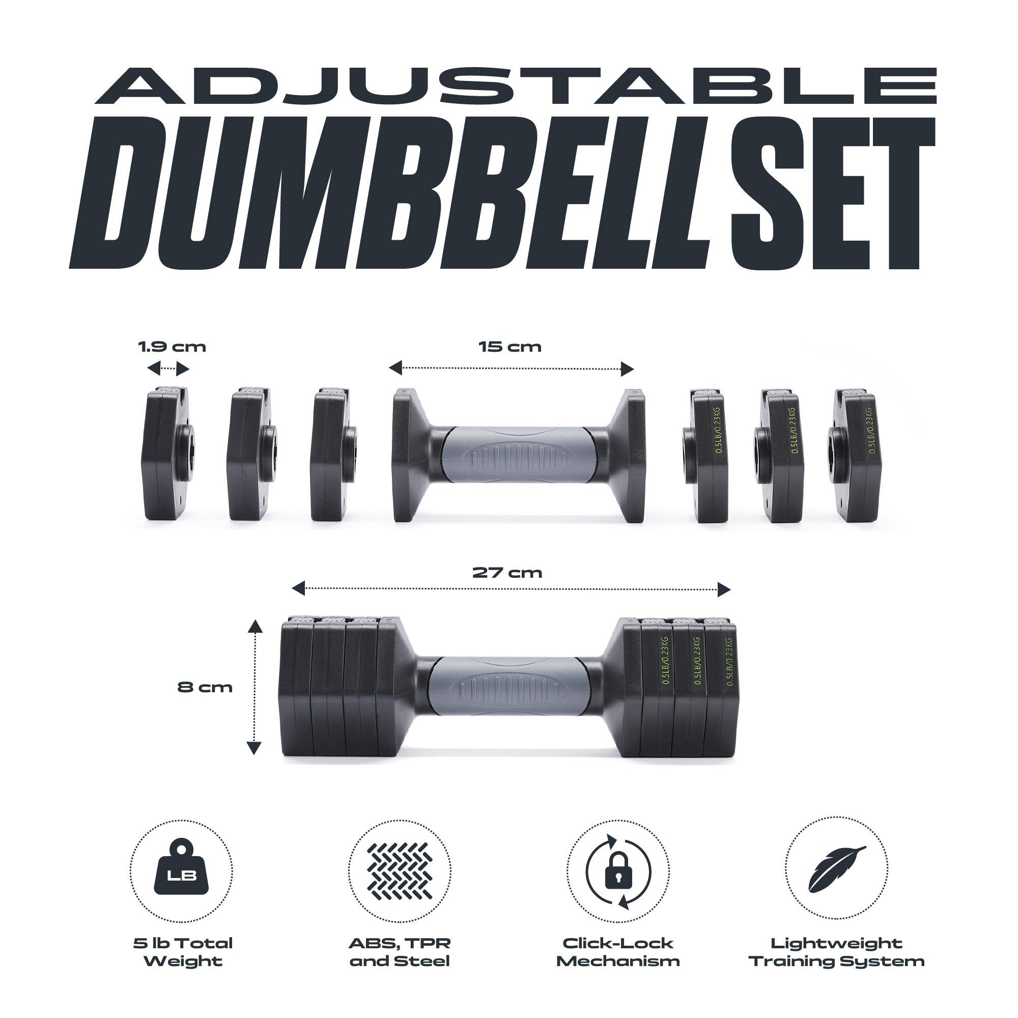 Black - Phoenix Fitness - Phoenix Fitness 3-in-1 Weight Set - 20kg - 2