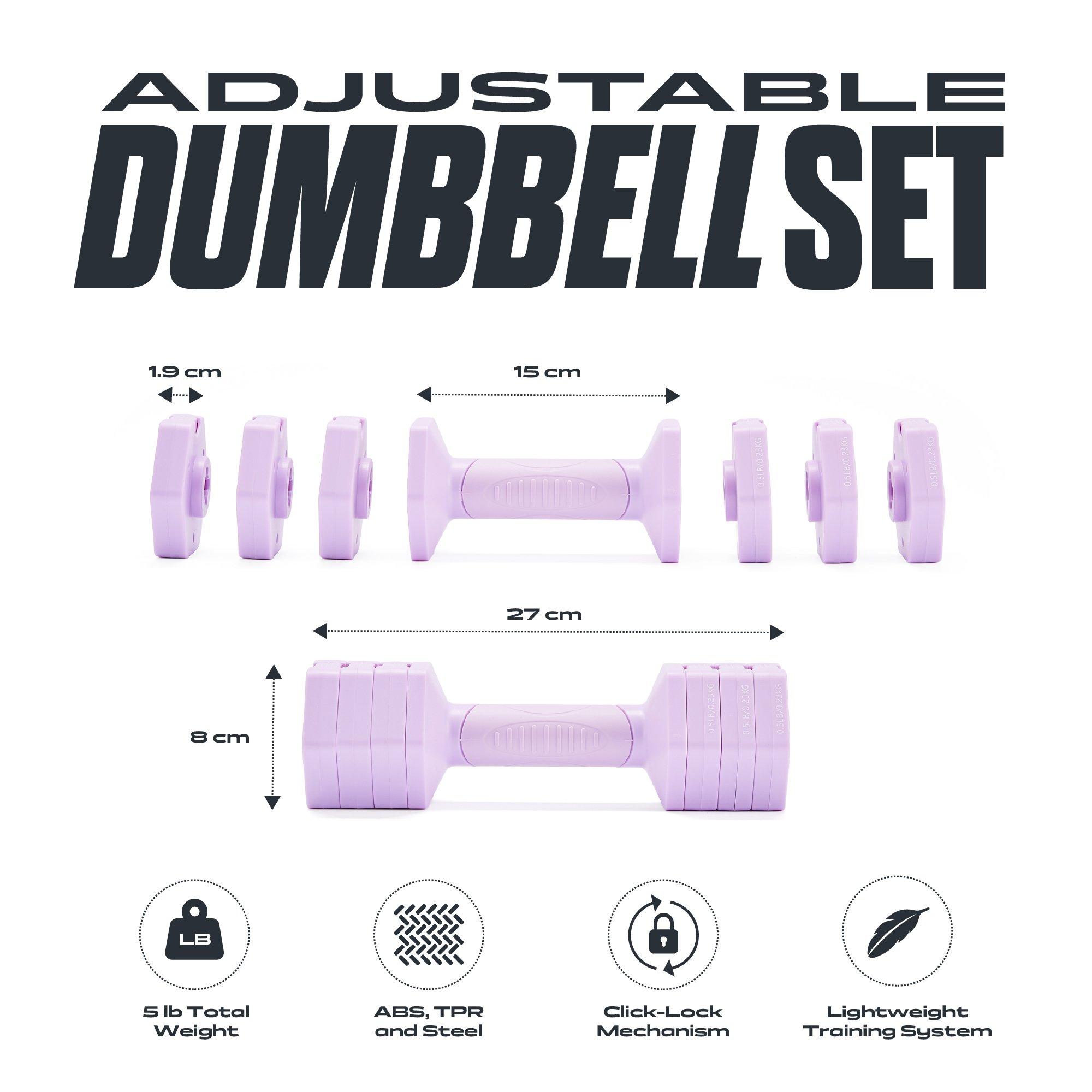 Purple - Phoenix Fitness - Phoenix Fitness 3-in-1 Weight Set - 20kg - 2