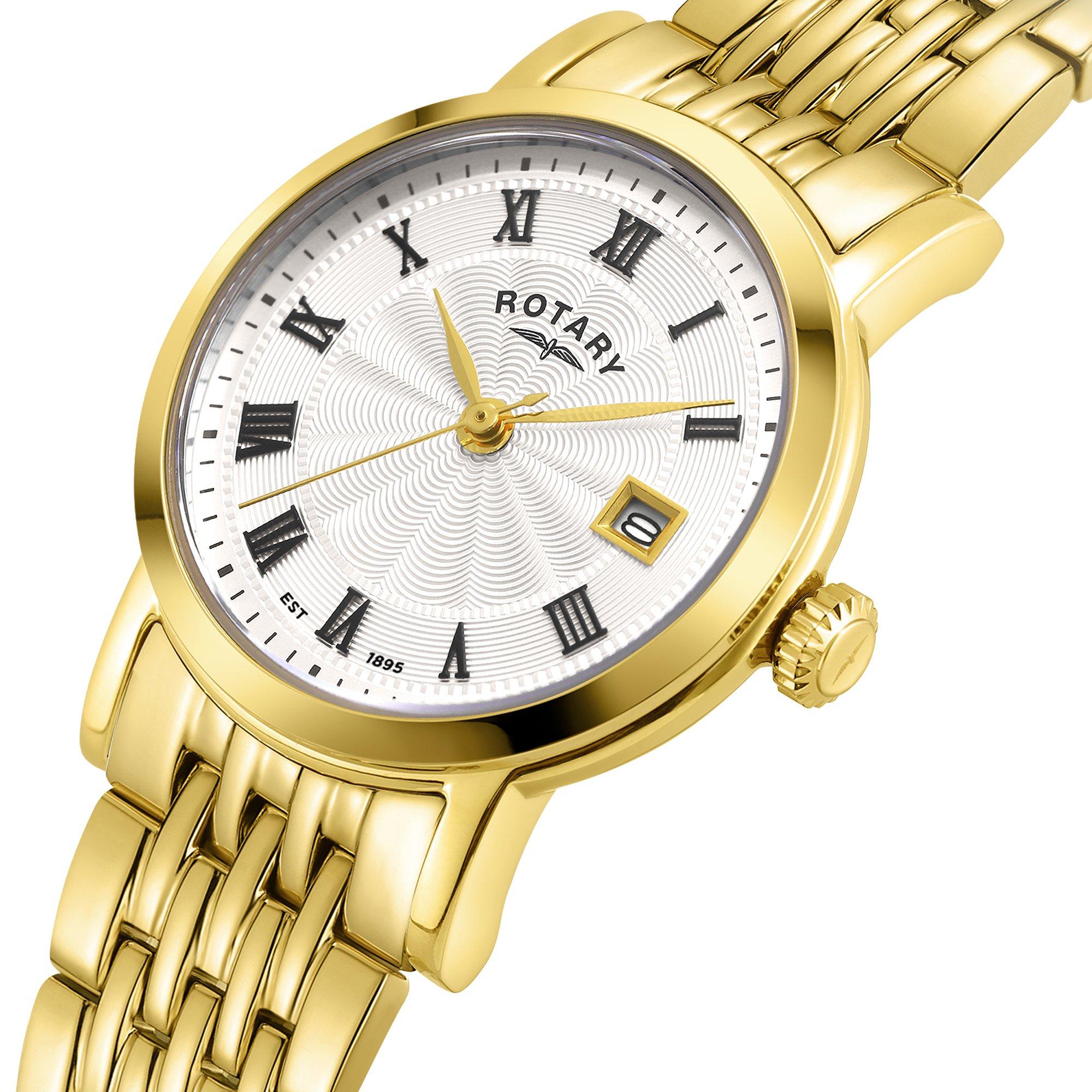 Gold - Rotary - Rotary Ladies Heritage Gold SS Bracelet Watch - 2