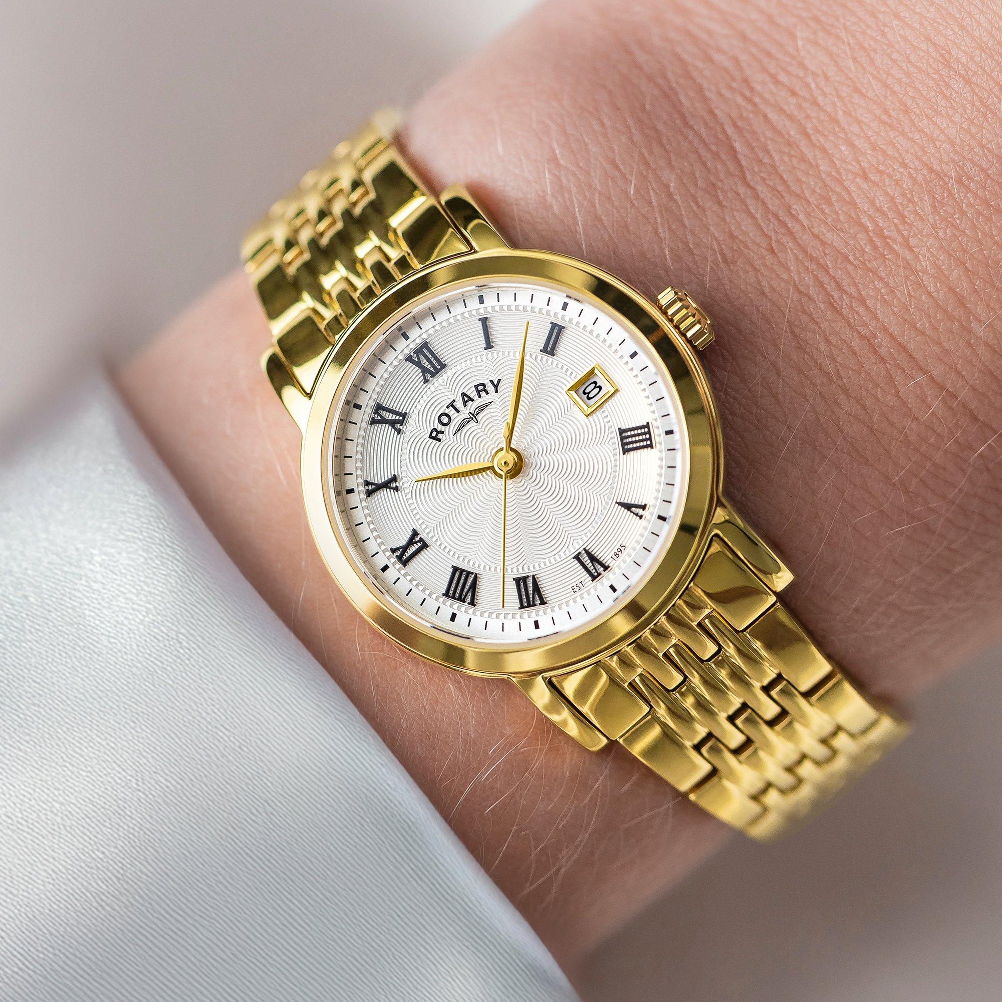 Gold - Rotary - Rotary Ladies Heritage Gold SS Bracelet Watch - 3