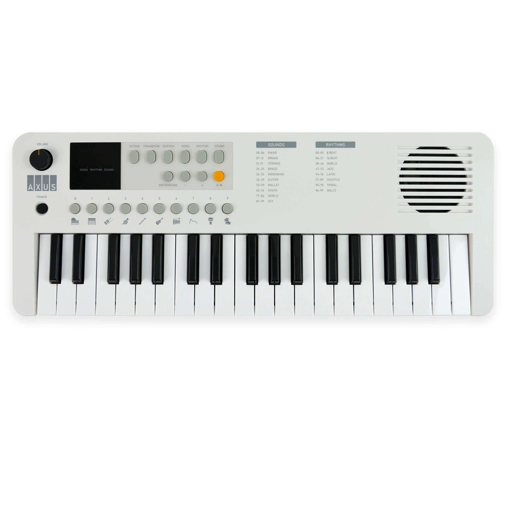 Axus White Mini Keyboard 37 Key Keyboard - Image 7