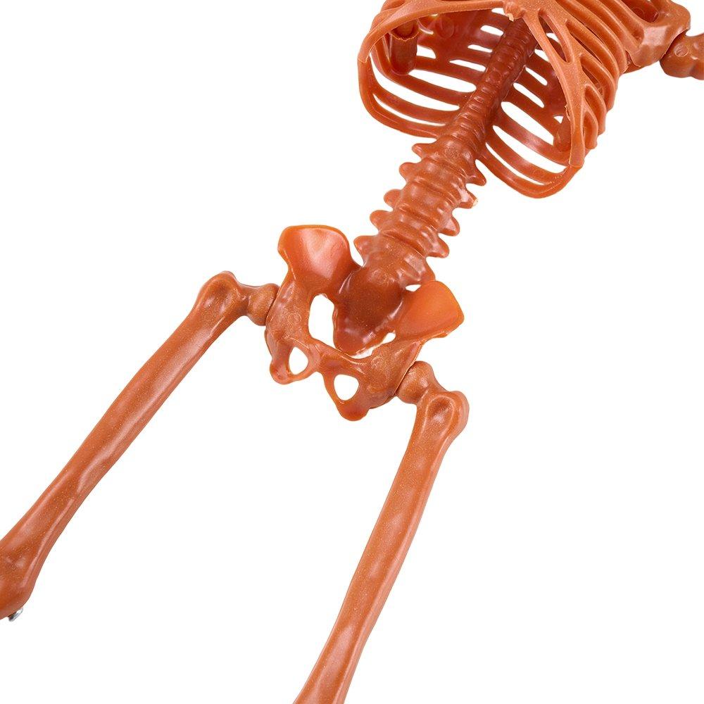 Orange - LIFE IDEAS - 38cm Posable Halloween Pumpkin Skeleton Decoration - 8