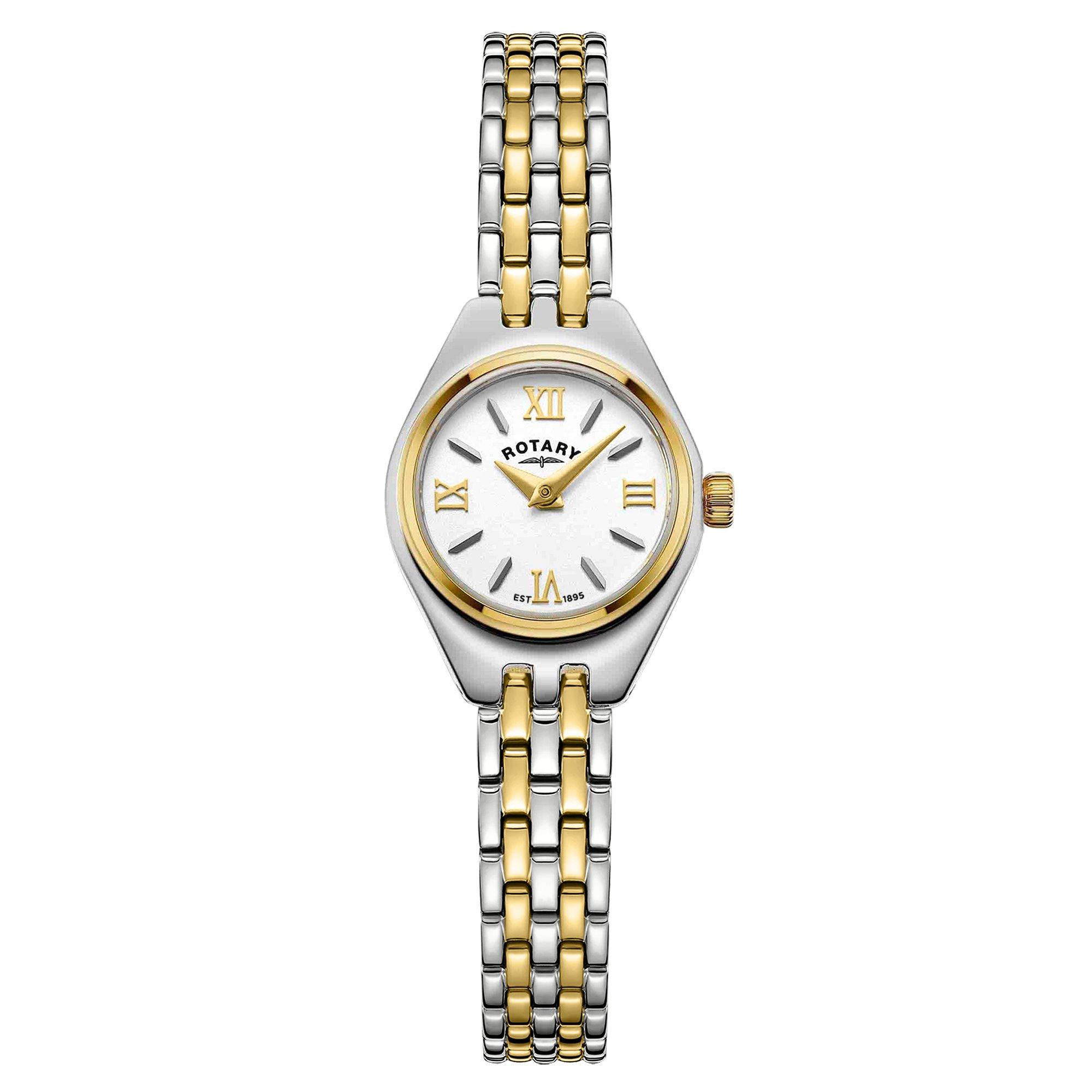 Silver & Gold - Rotary - Rotary Ladies Cocktail Two Tone SS Bracelet Watch - 1