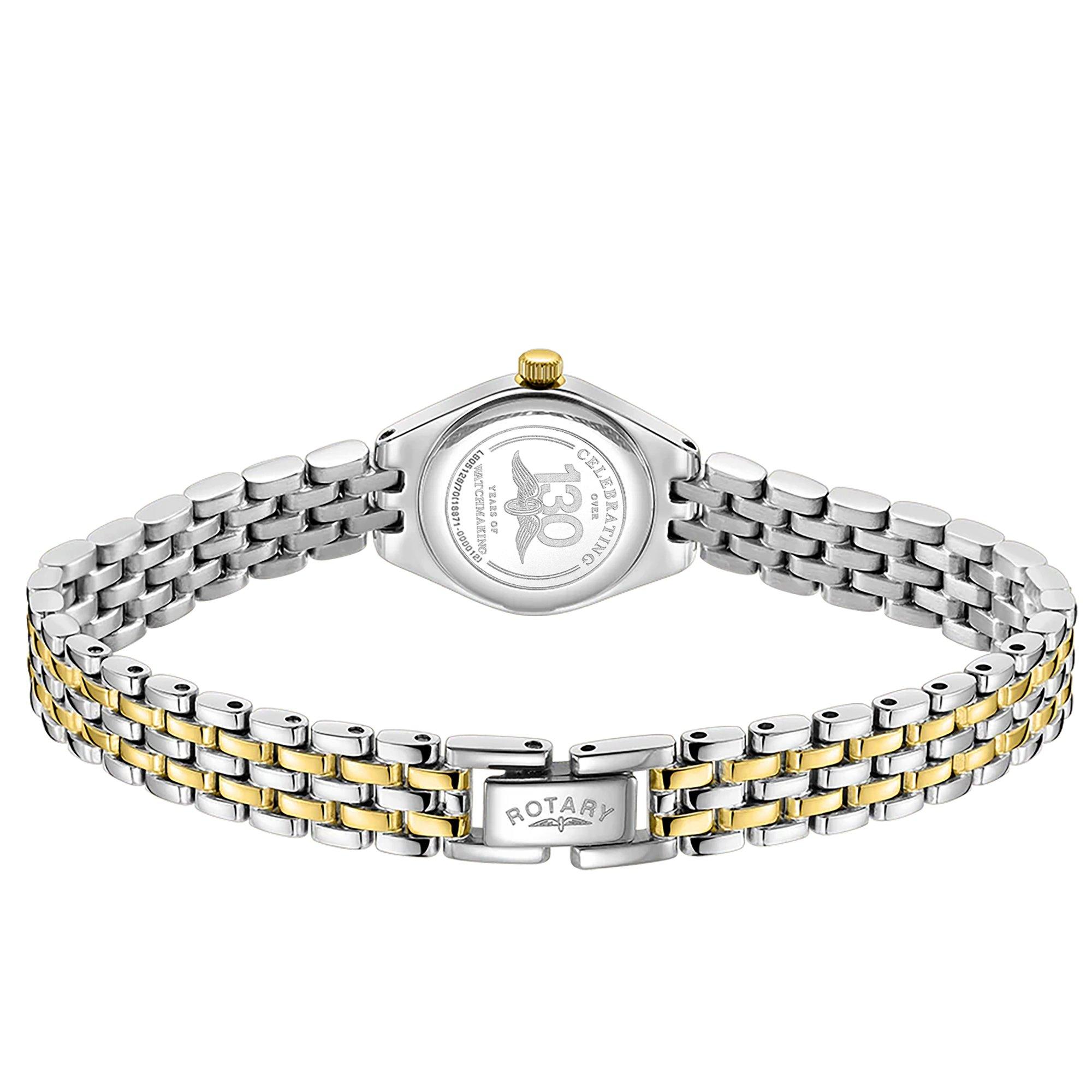 Silver & Gold - Rotary - Rotary Ladies Cocktail Two Tone SS Bracelet Watch - 4