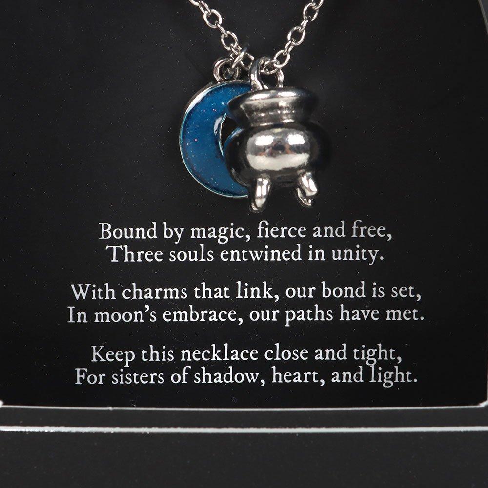 Silver - Something Different - Set of 3 Coven Sisters Cauldron Charm Necklaces - 2