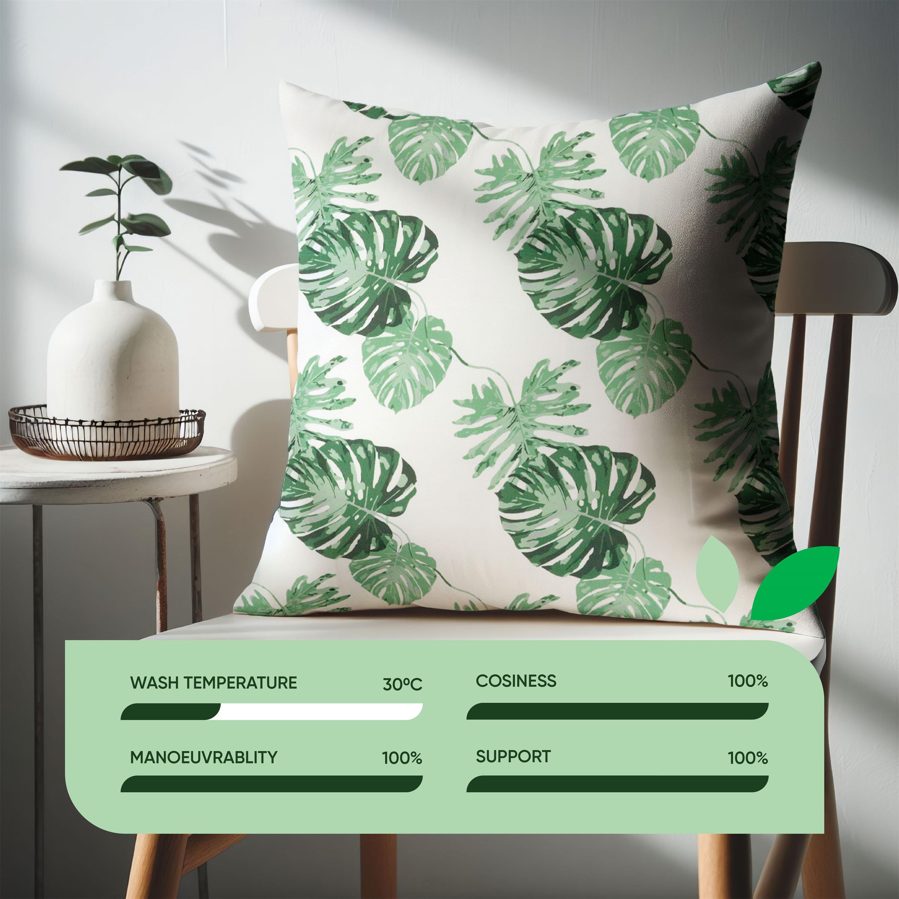 Green/White - Streetwize - Pack of 2 Decorative Scatter Cushion Covers 45x45c - 4