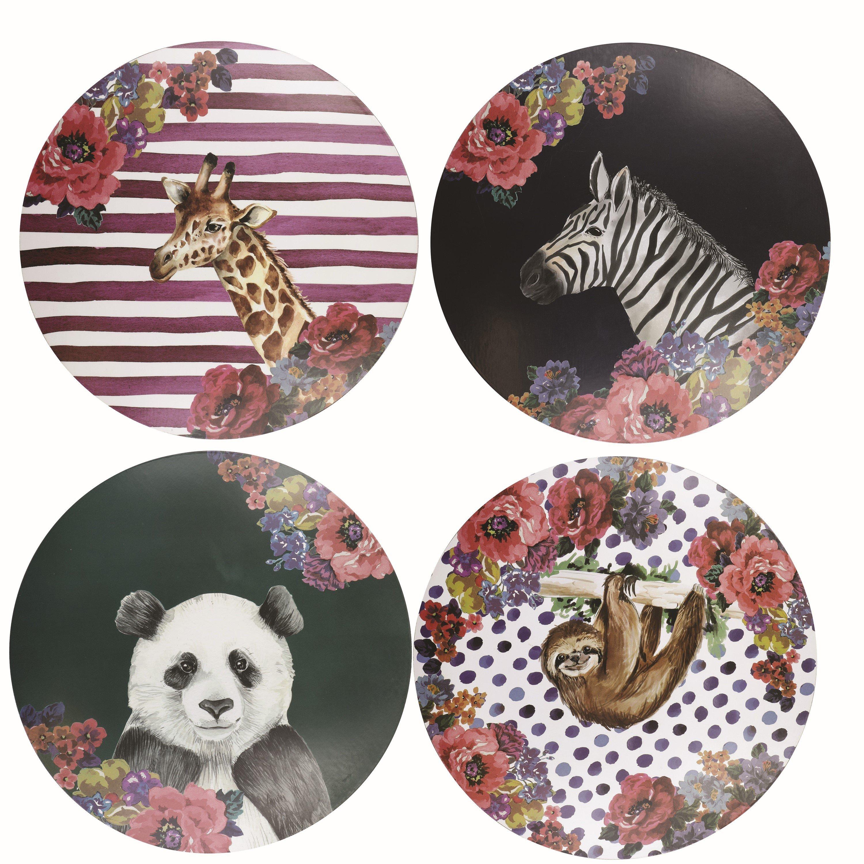 Mikasa  Mixed Wild At Heart Cork Round Placemats - 4pcs