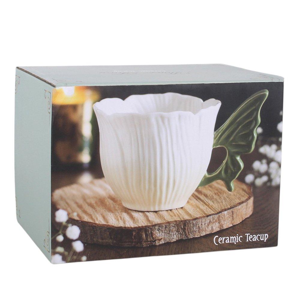 White - Something Different - Flower Fairy Wing Teacup - 5