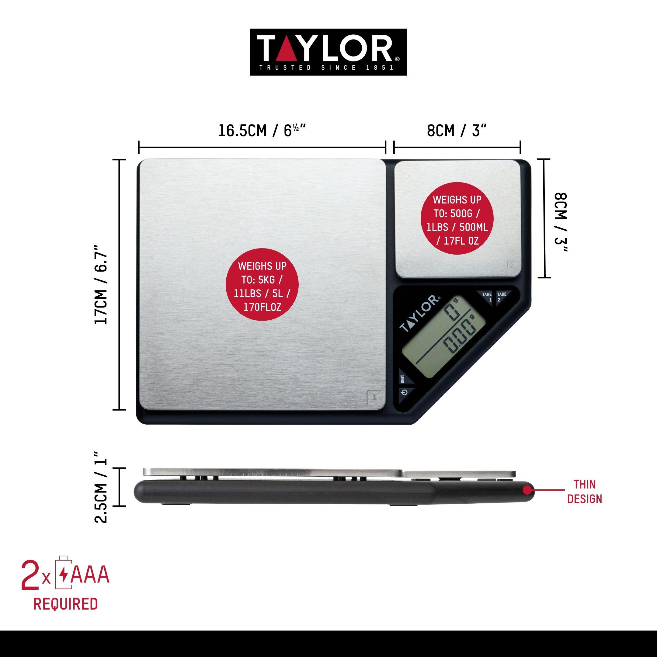 Silver - Taylor - Taylor Pro Dual Platform Digital Dual 5Kg - 3