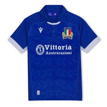 Macron Italy Rugby Home Shirt 2023 2024 Juniors