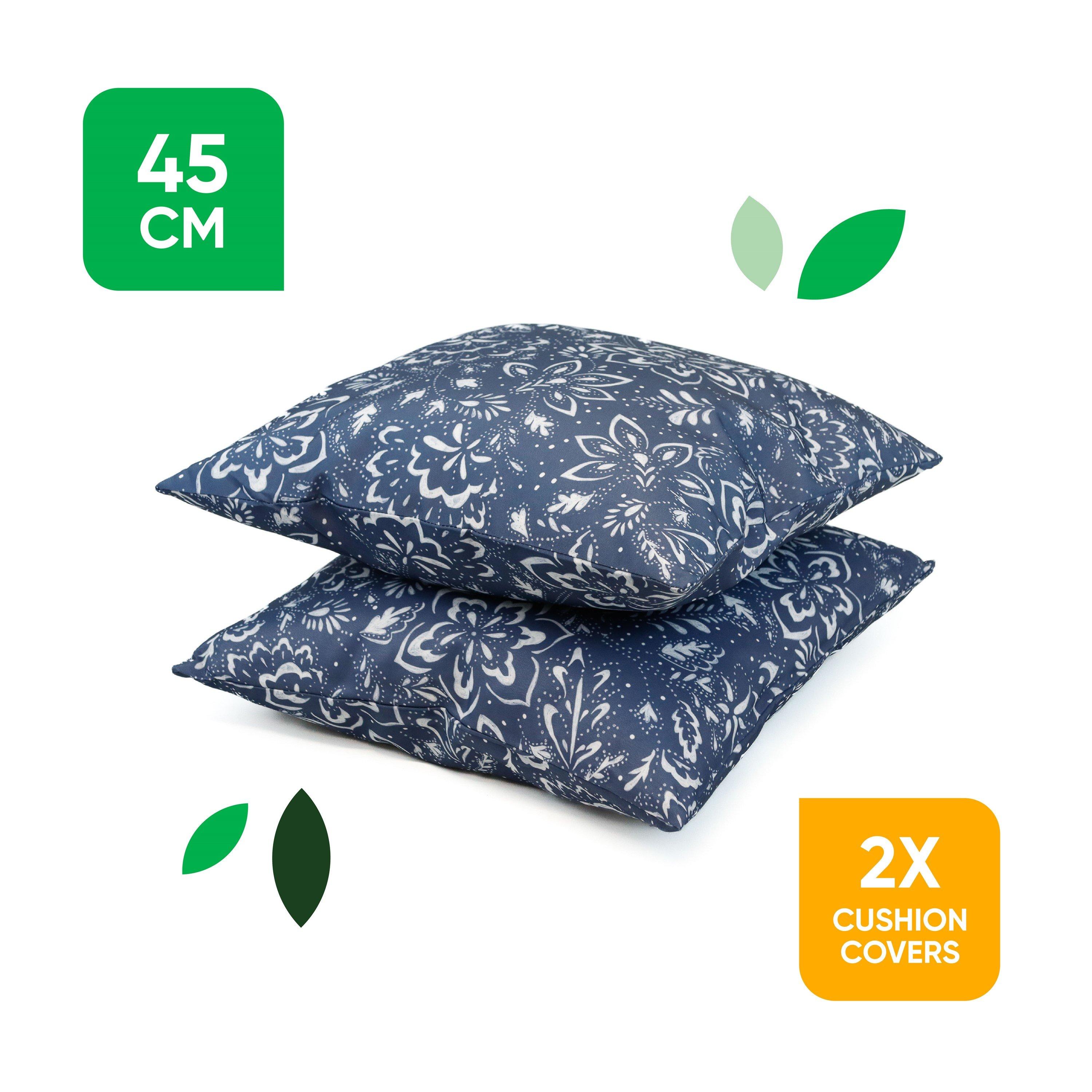 Blue - Streetwize - Decorative Hampton Scatter Cushion Covers - 2