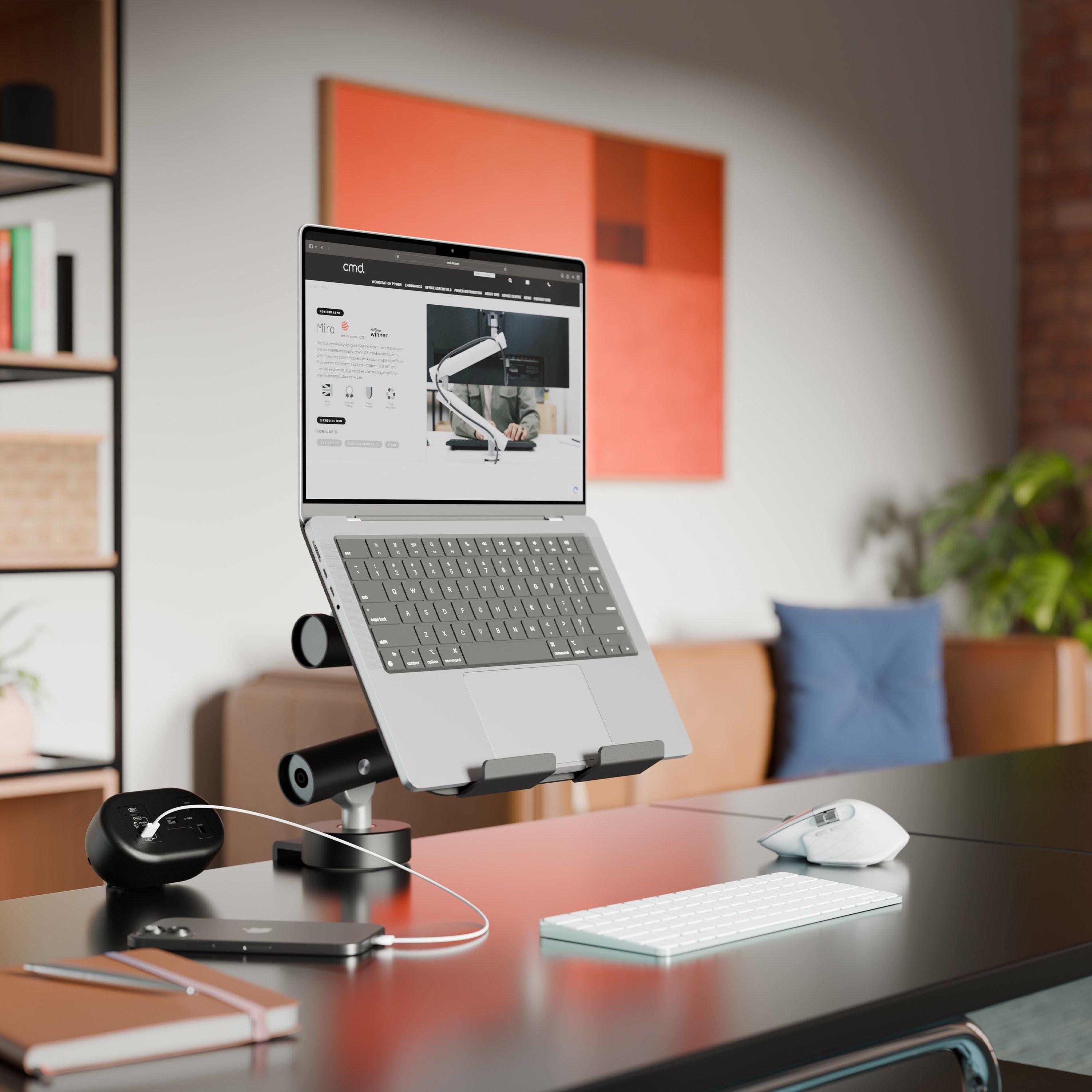 Black - CMD - Miro Dynamic Multi Position Monitor Arm Black - 5