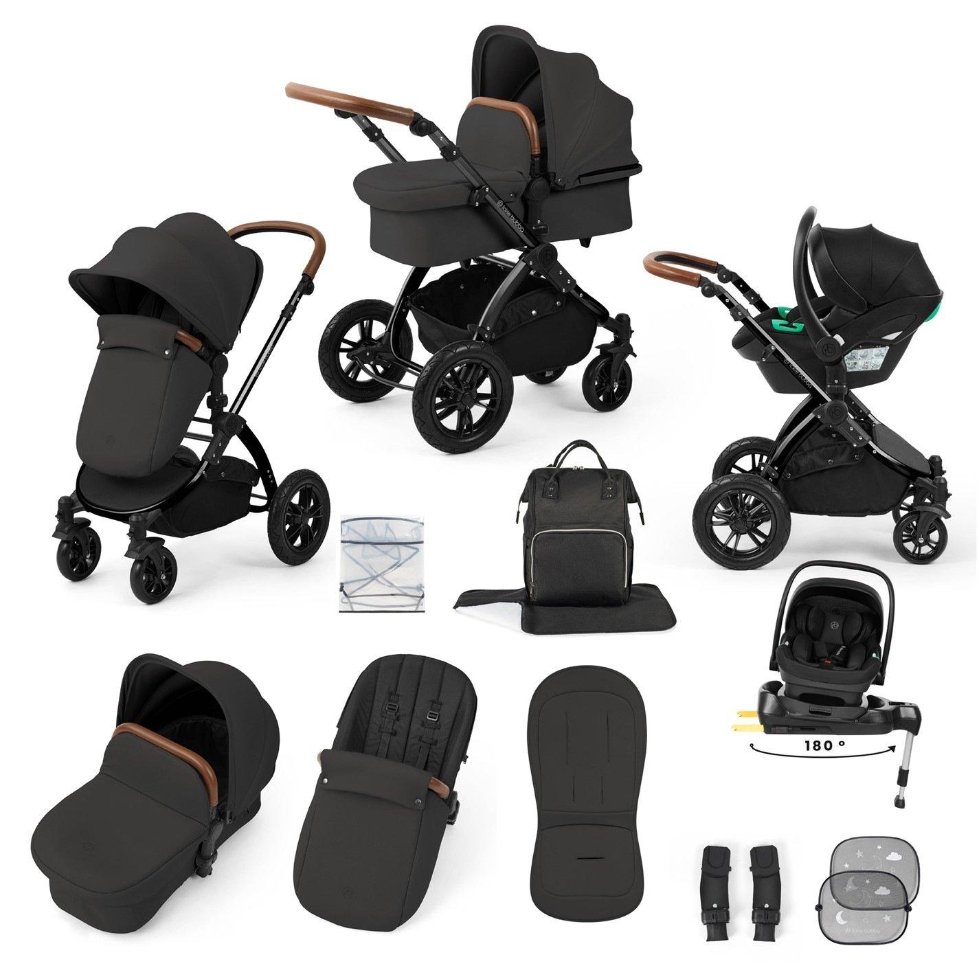 Ickle Bubba  Newborn Stomp Luxe 12Pc Travel System - Black / Charcoa - one