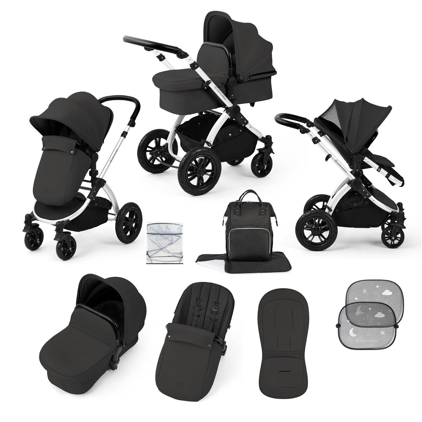 Ickle Bubba  Newborn Stomp Luxe 12Pc Travel System - Silver / Charco - one