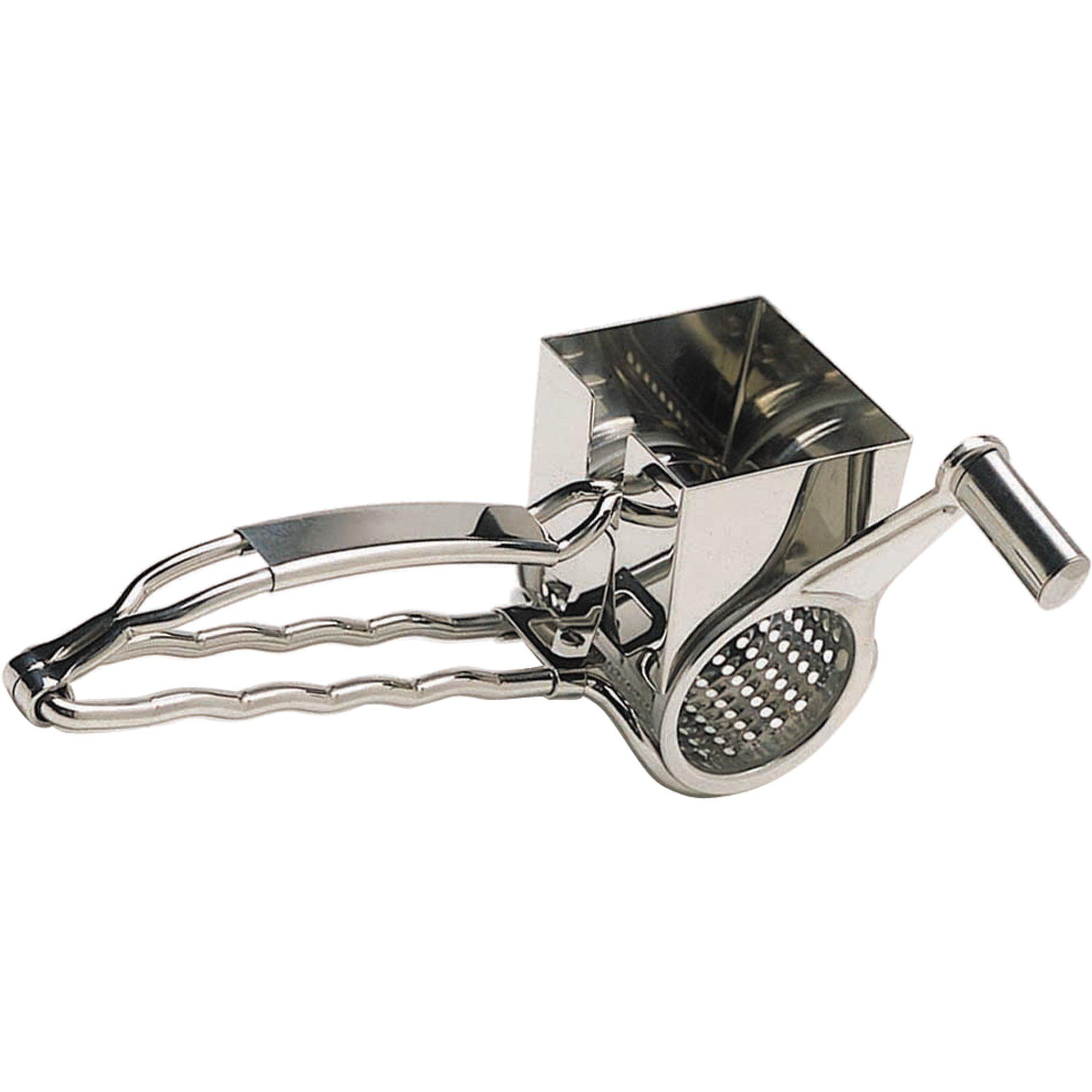 Masterclass  Stainless Steel Rotary Cheese Grater - Silver - 21x12cm