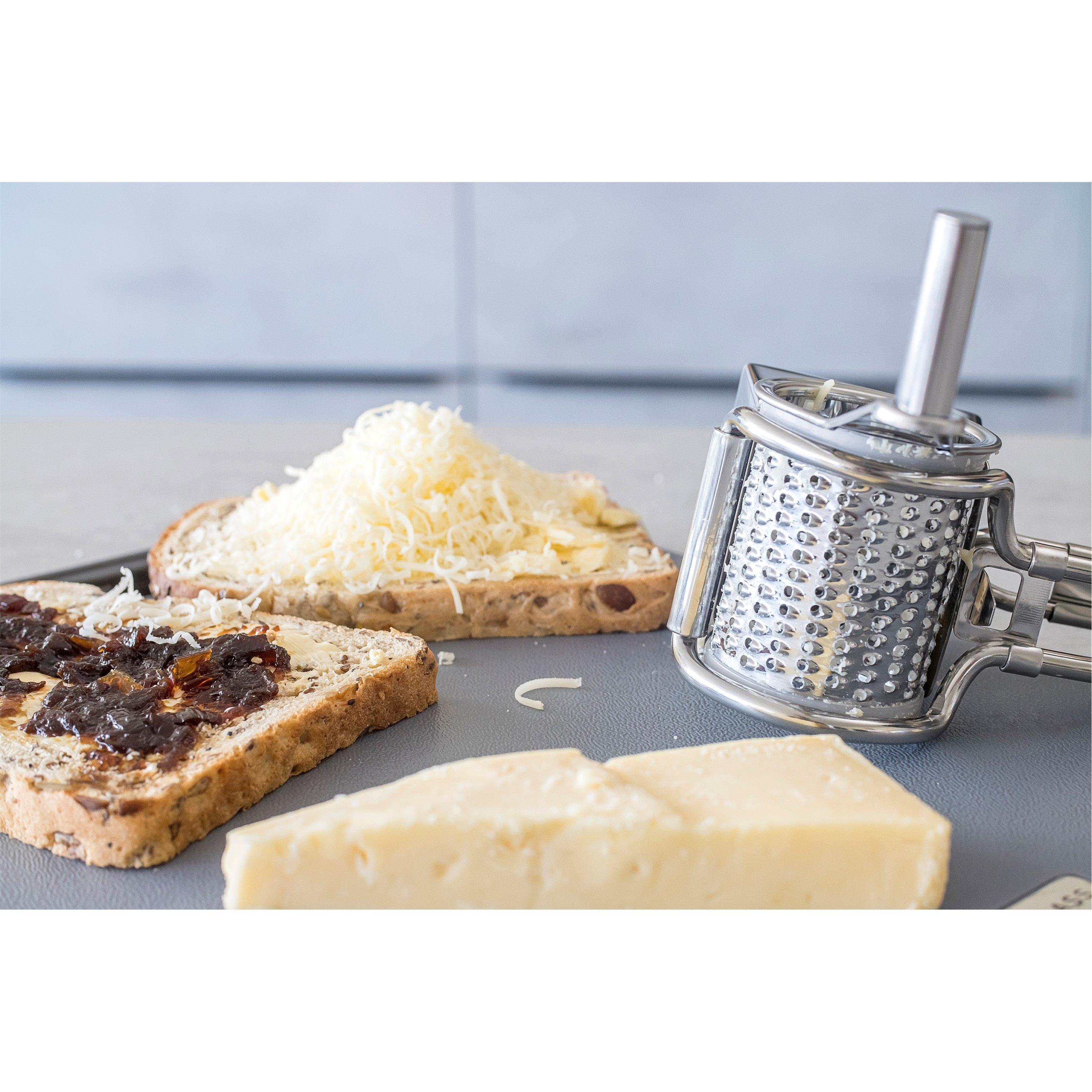 Silver - MasterClass - Stainless Steel Rotary Cheese Grater - 3