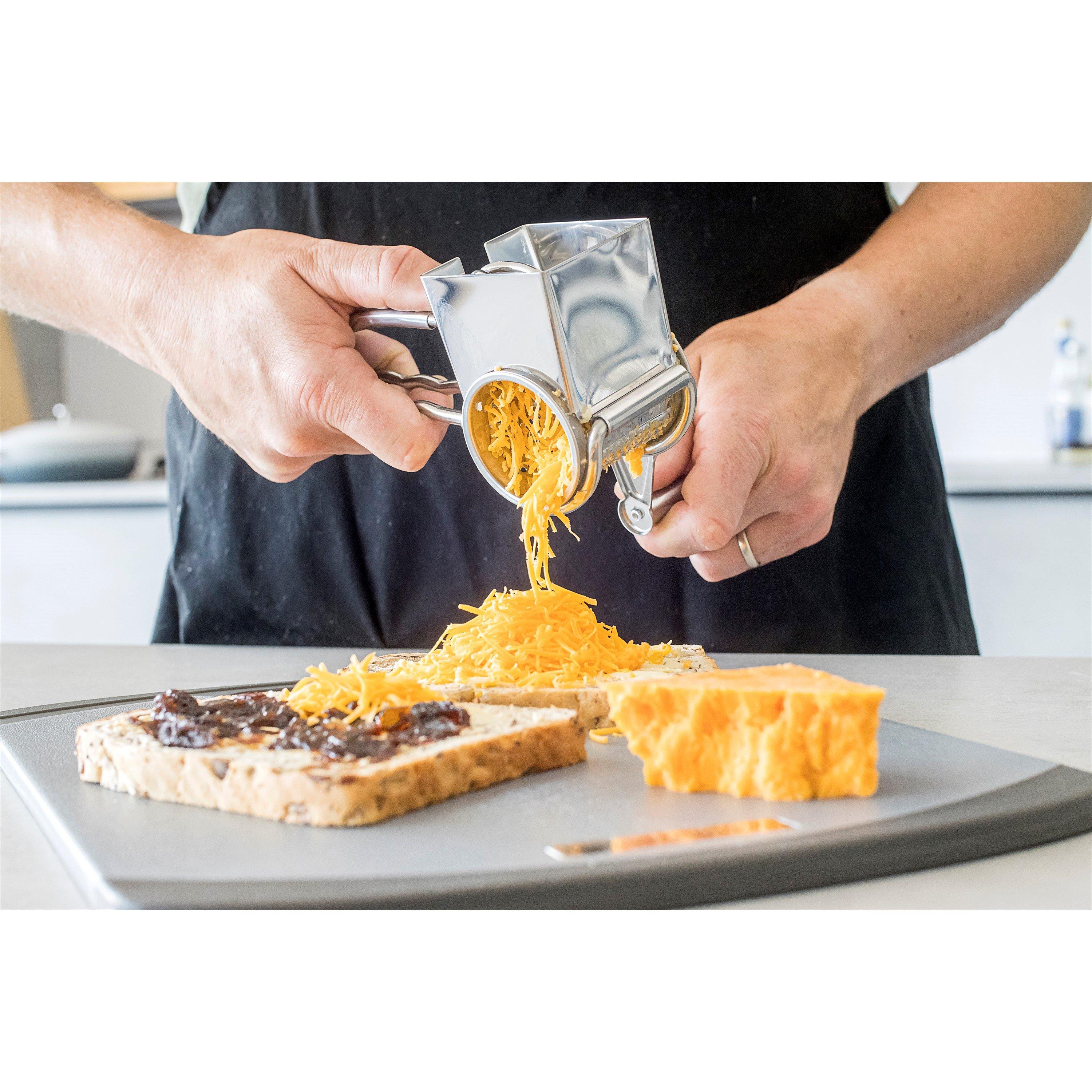 Silver - MasterClass - Stainless Steel Rotary Cheese Grater - 4