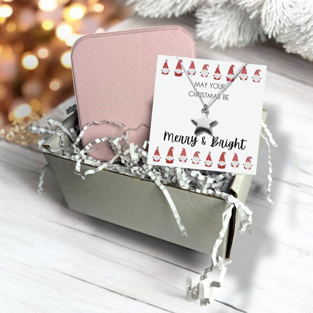 Silver / Pink - Aye Do Gifts - Merry & Bright XmasGiftHamper Star Neck & Jewl Box - 1