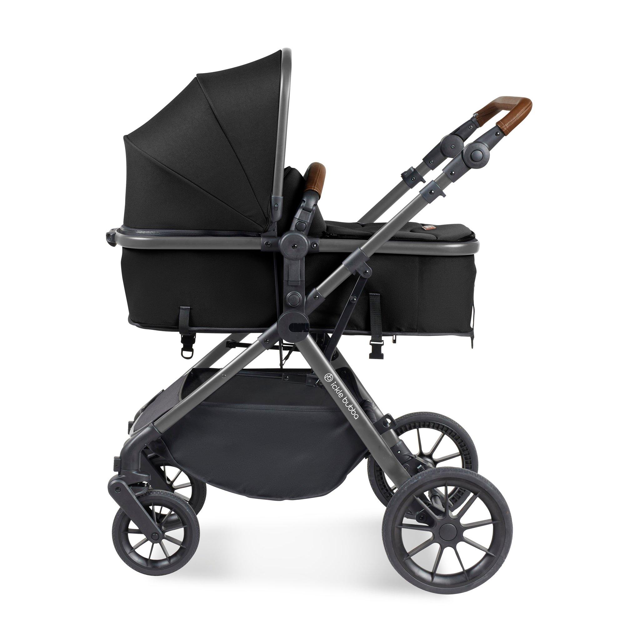 Black / Tan - Ickle Bubba - Cosmo 9pc Travel System - 3