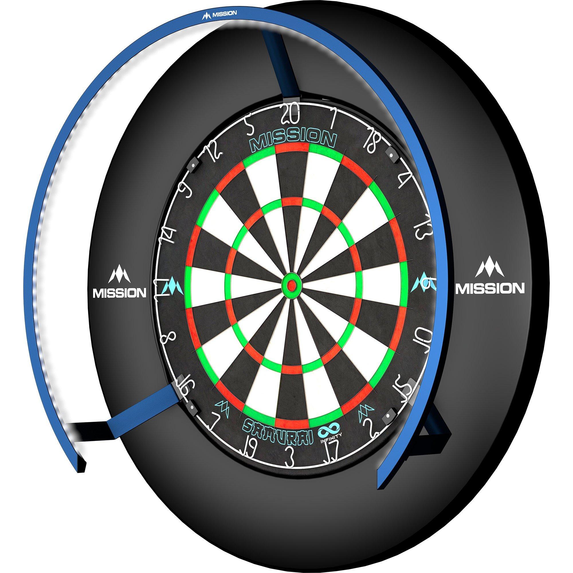 Blue - Mission Darts - Mission Torus 270 Dartboard Lighting - 6