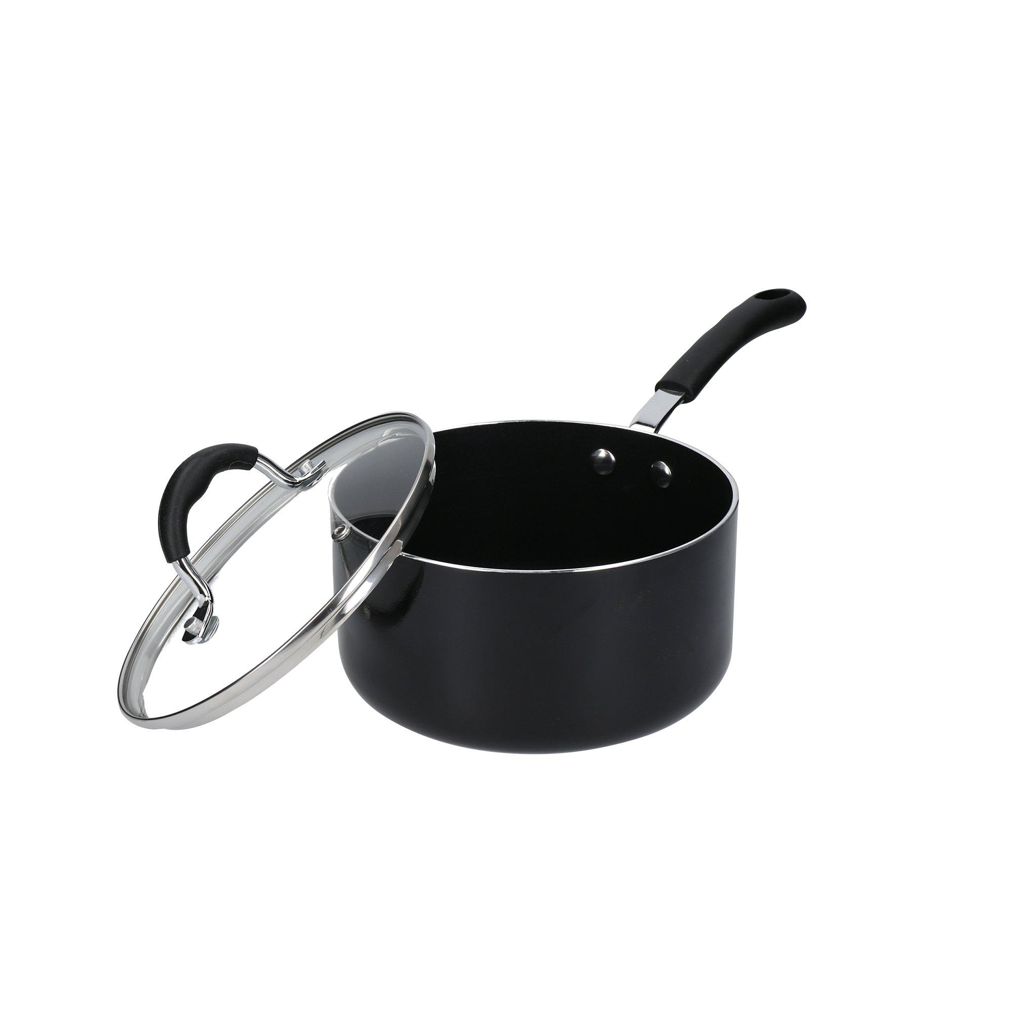 Black - MasterClass - Non-Stick Heavy Duty Saucepan 20cm - 3