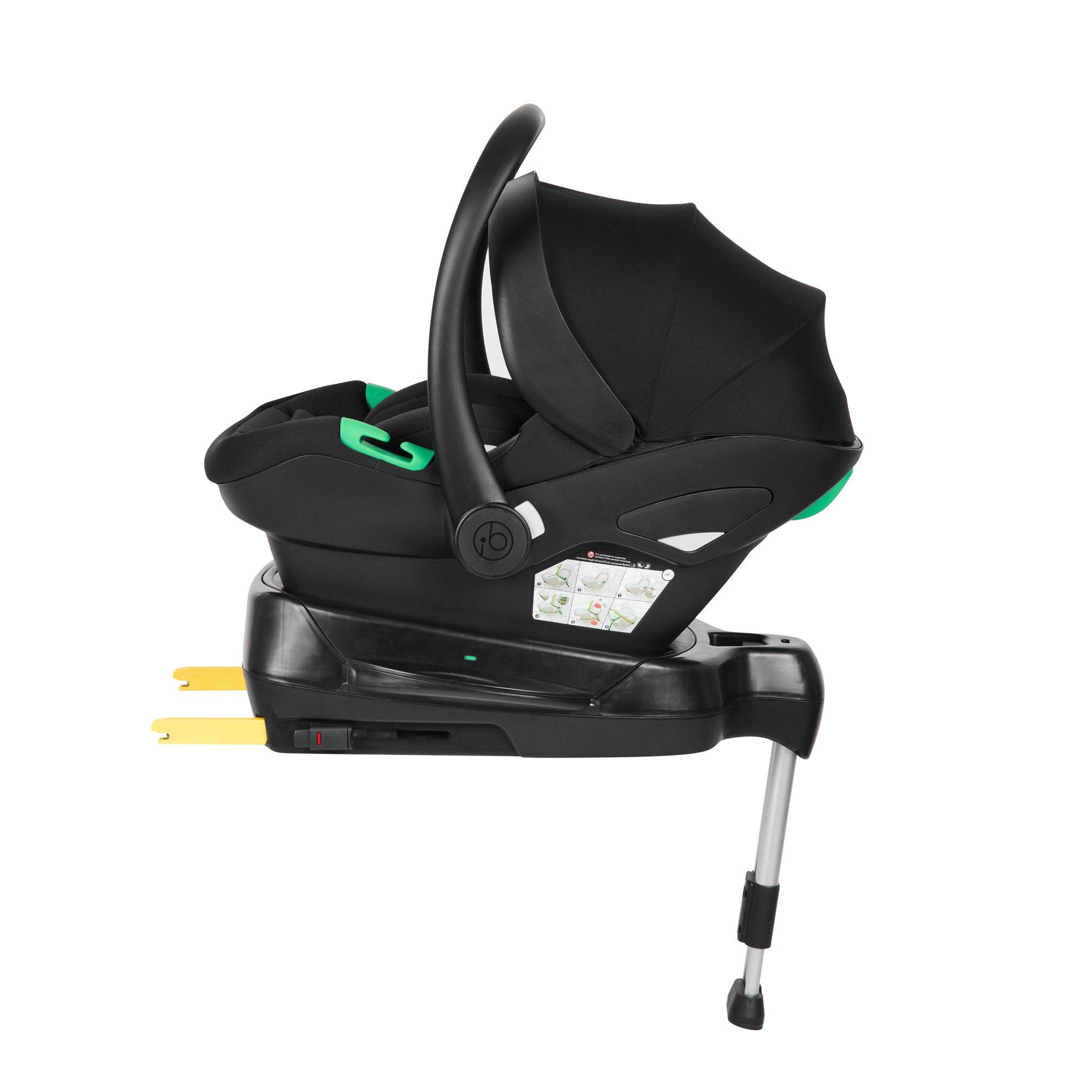Black - Ickle Bubba - Nimbus i-Size Car Seat & Spin ISOFIX Base - 2