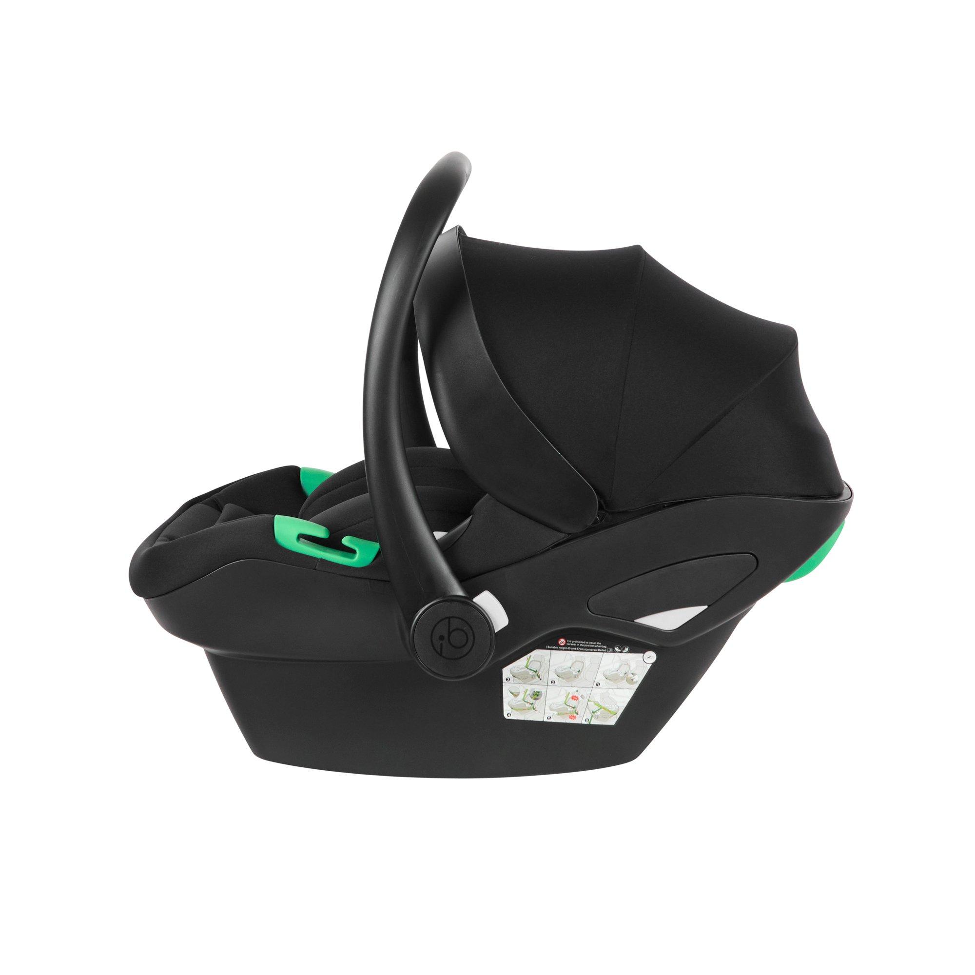 Black - Ickle Bubba - Nimbus i-Size Car Seat & Spin ISOFIX Base - 5