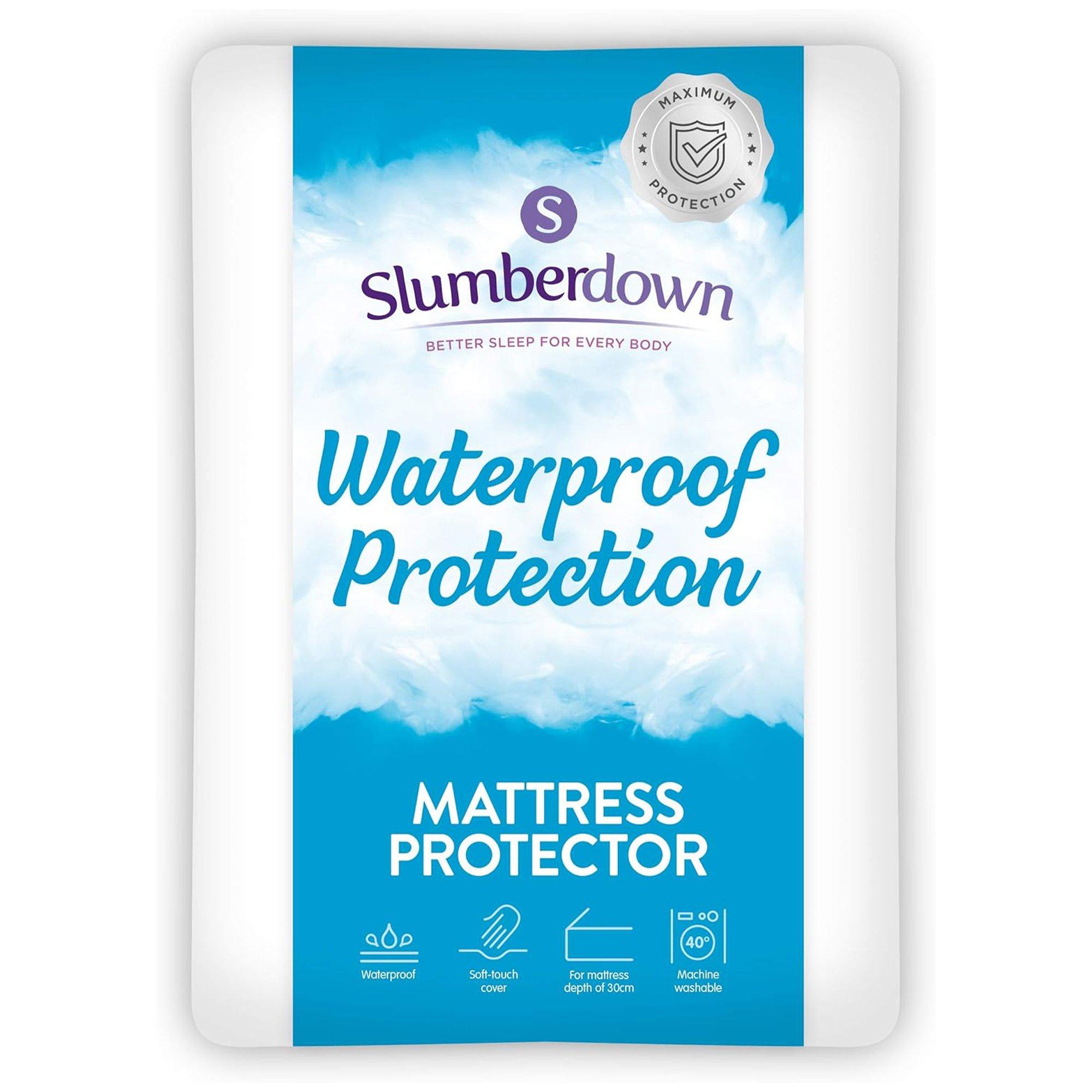 White - Slumberdown - Waterproof Mattress Protector - 1