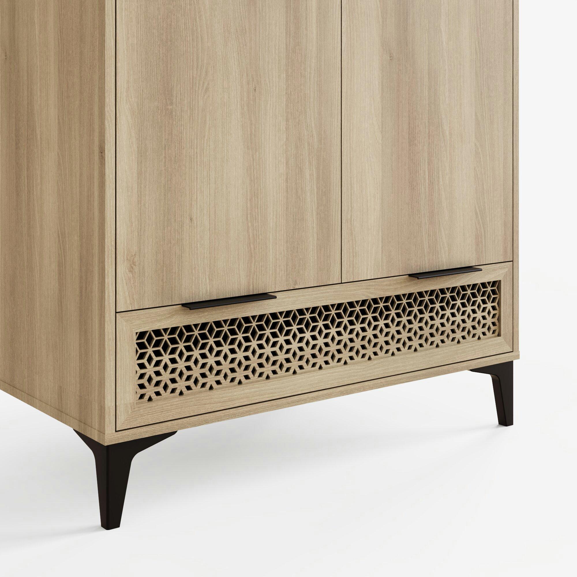 Oak - GFW - Ezra 2 Door 1 Drawer Wardrobe - 7