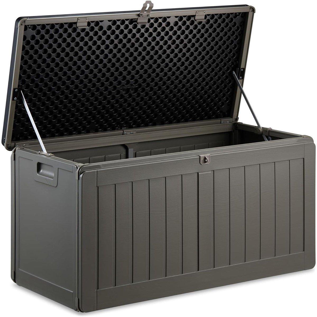 Grey - VonHaus - Garden Storage Box 190L - 1