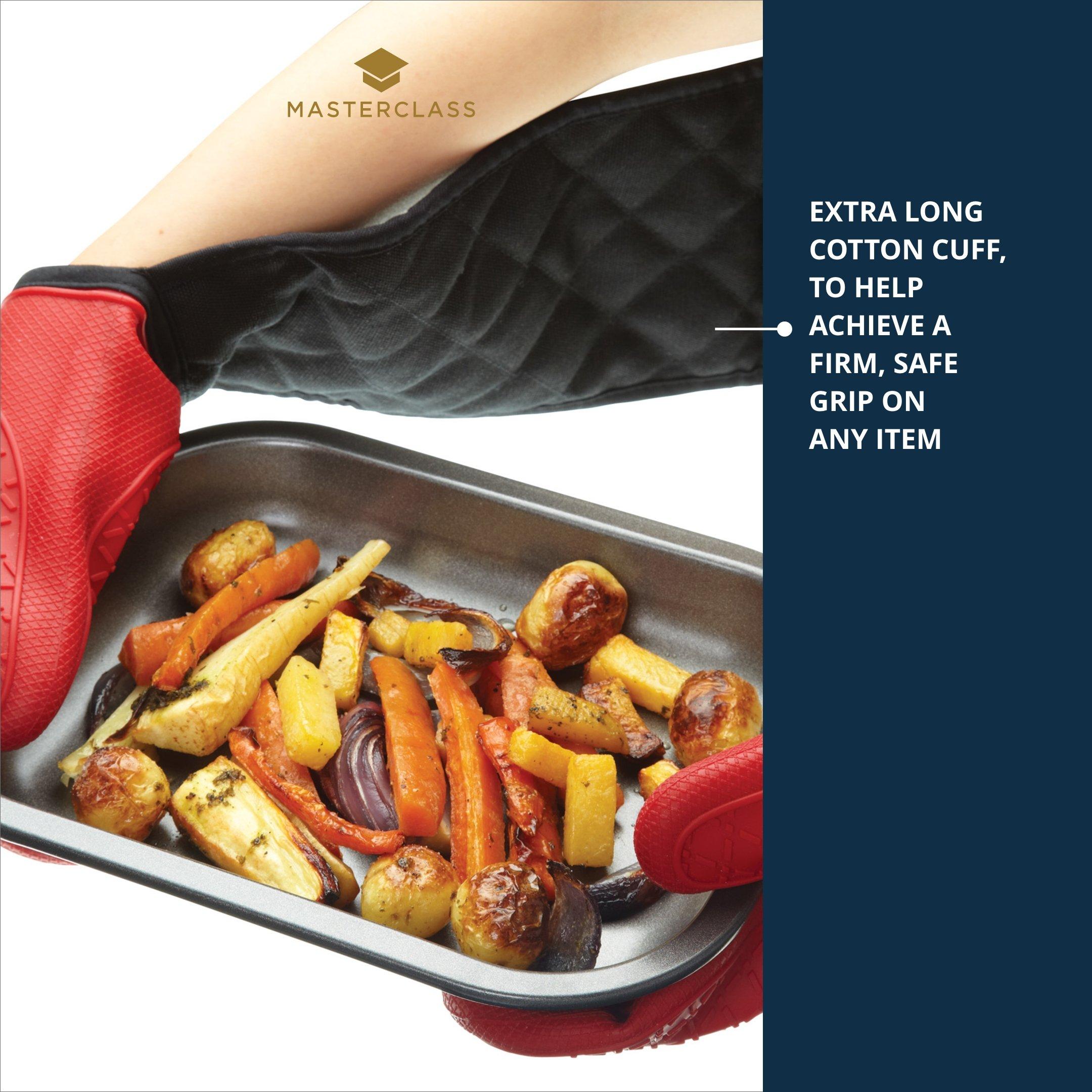 Red - MasterClass - Seamless Silicone Double Oven Glove - 3