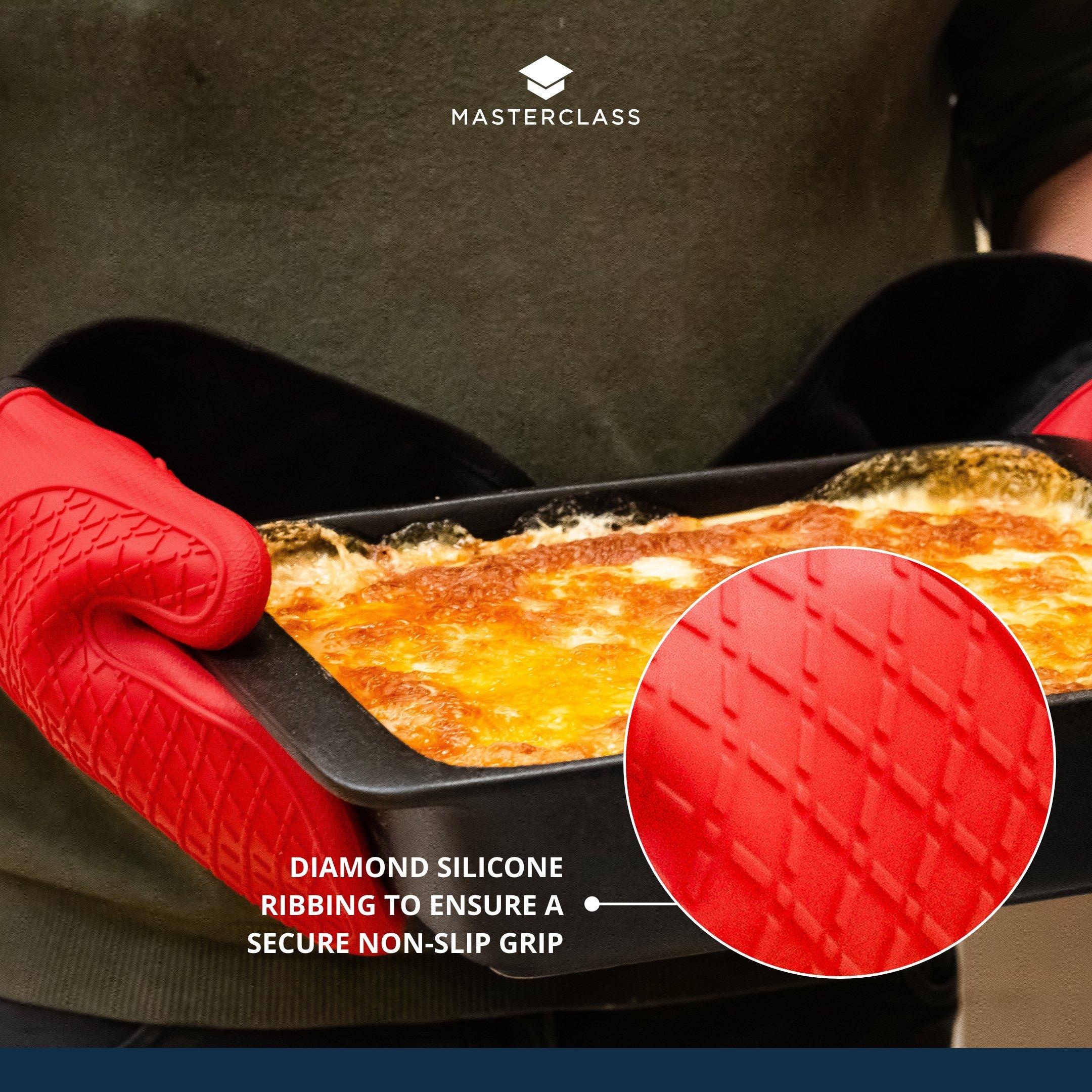 Red - MasterClass - Seamless Silicone Double Oven Glove - 4