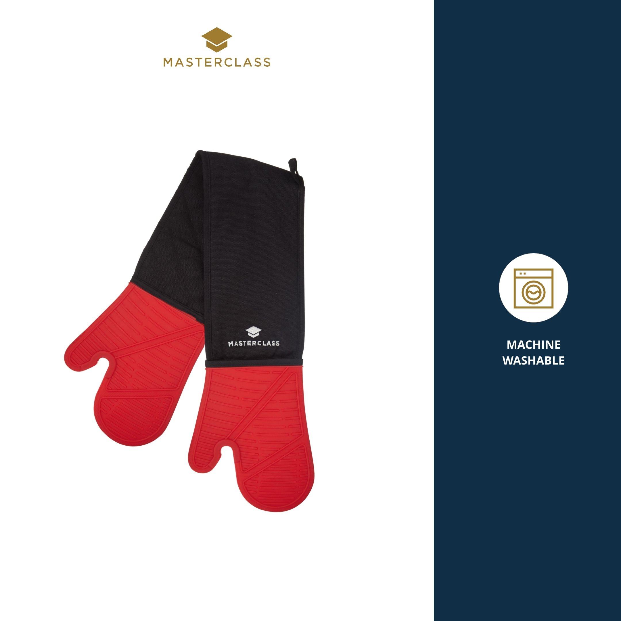 Red - MasterClass - Seamless Silicone Double Oven Glove - 6