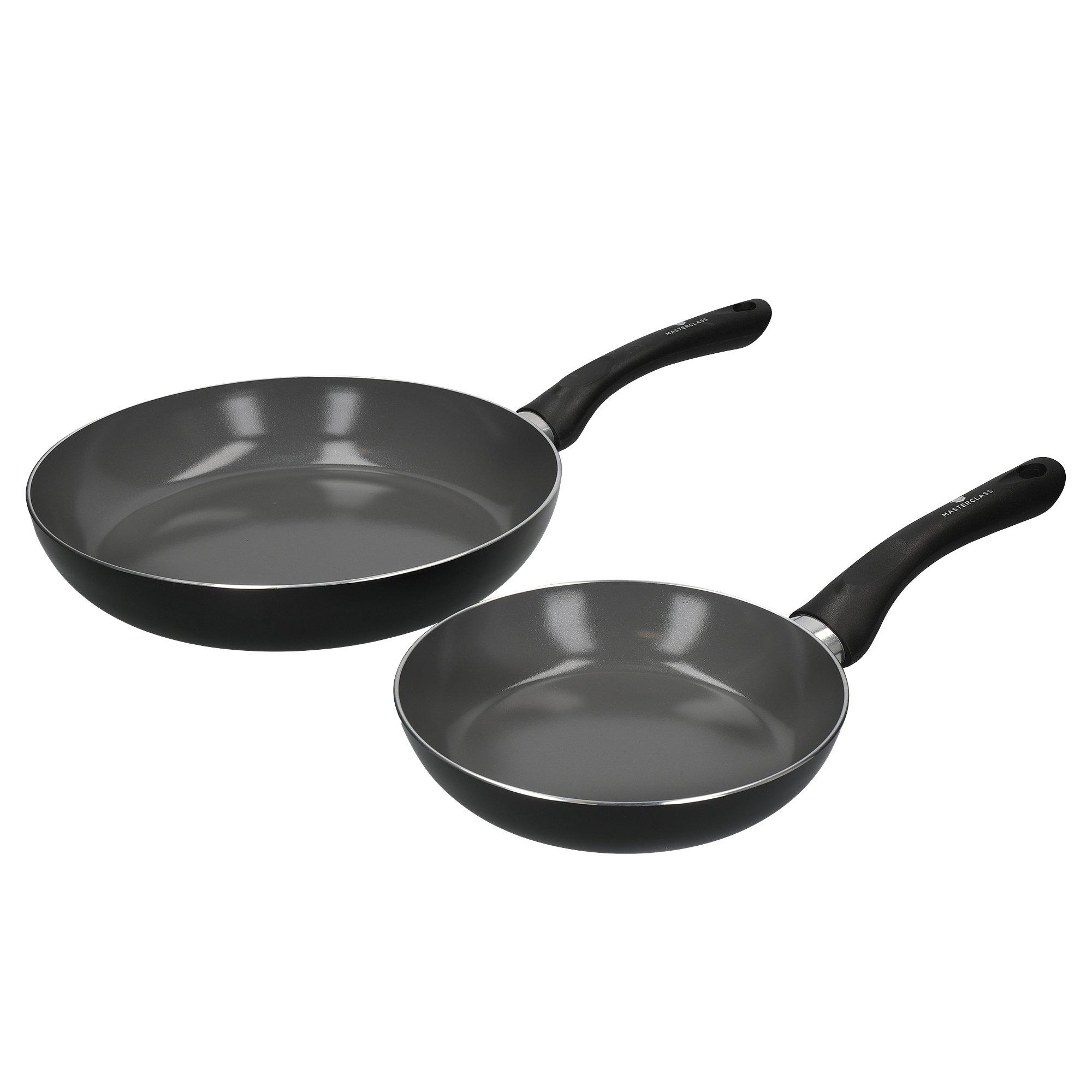 Grey - MasterClass - Can-to-Pan Ceramic Non-Stick Pan Set - 1