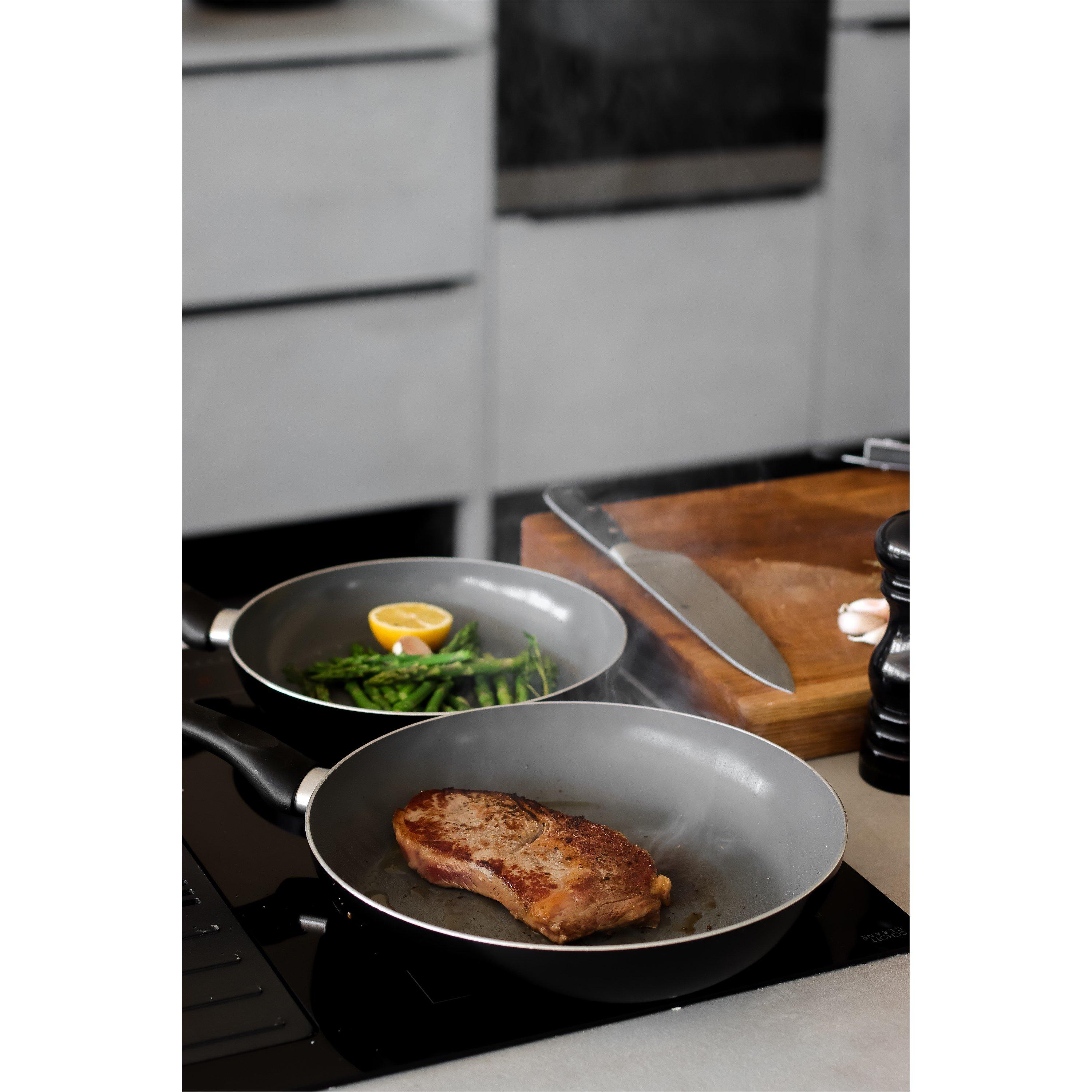 Grey - MasterClass - MasterClass Can-to-Pan Ceramic Non-Stick Pan Set - 5