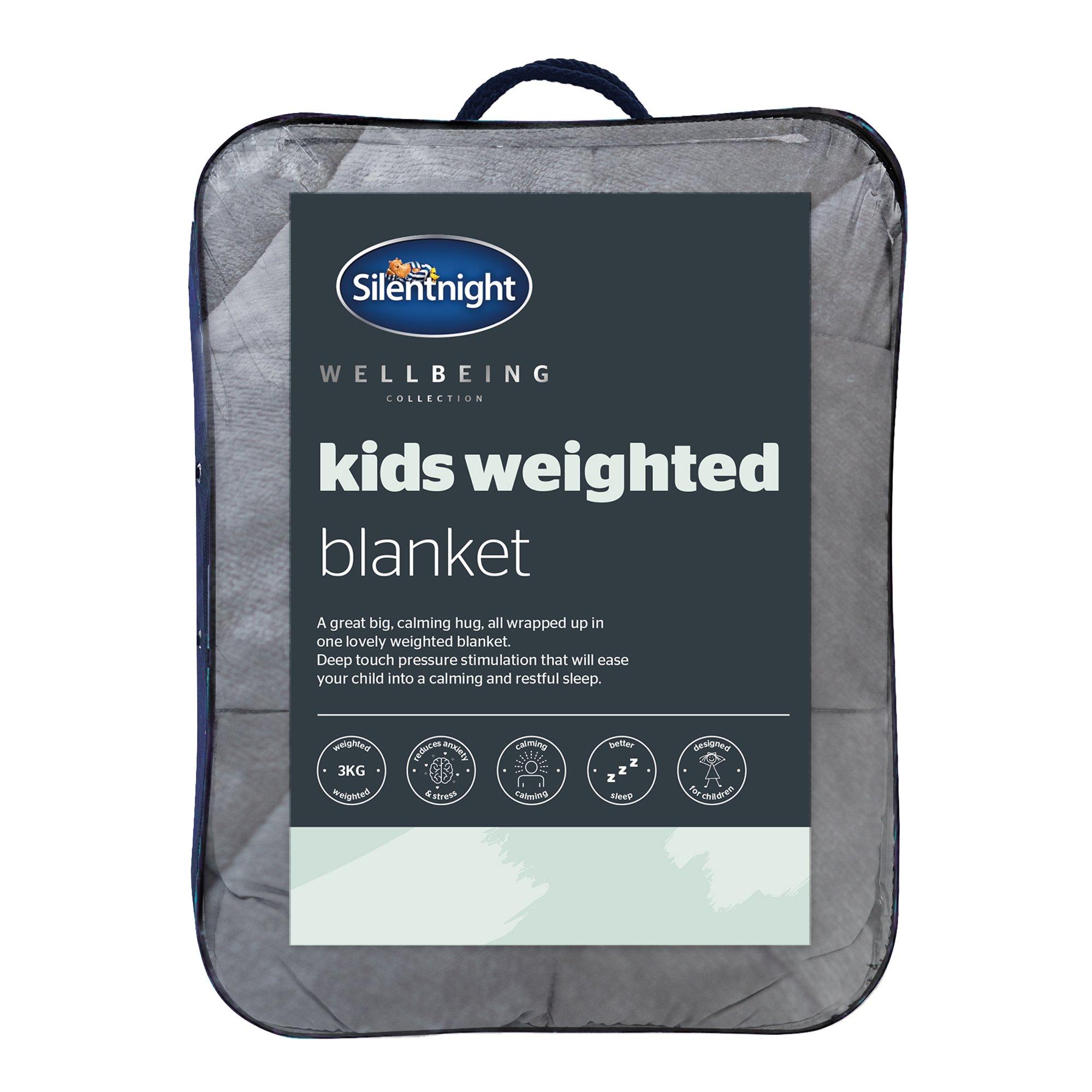 Grey - Silentnight - Silentnight Wellbeing Kids Weighted Blanket - 3Kg - 1