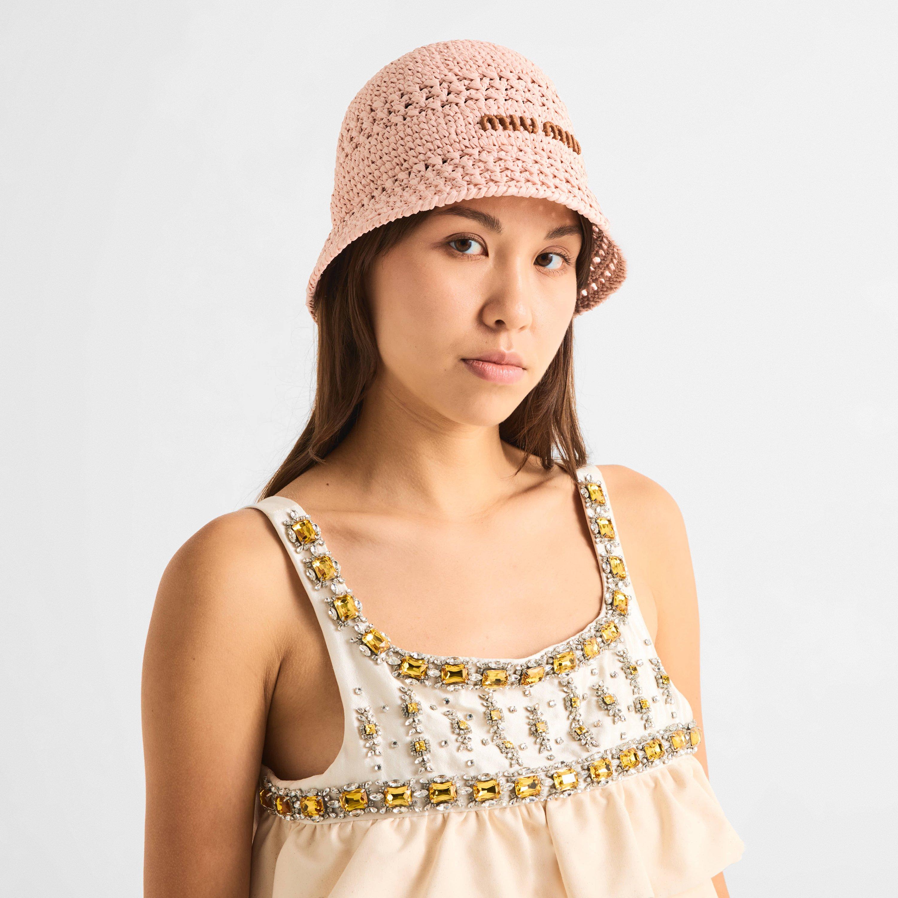 Orchidea/Cognac - Miu Miu - Women's Bucket Hat - 3